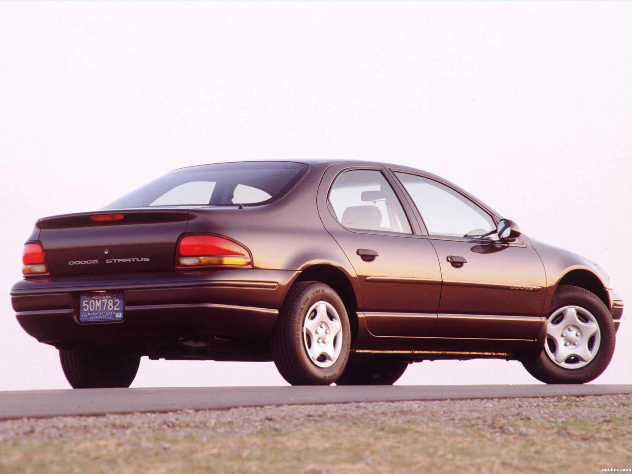 Dodge Stratus, sleek brown Dodge Stratus sedan, roadside, Full HD Desktop Wallpaper
