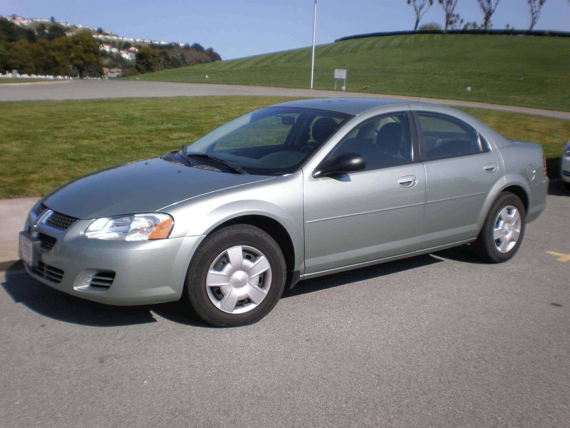 Dodge Stratus, silver, asphalt, Full HD Desktop Wallpaper