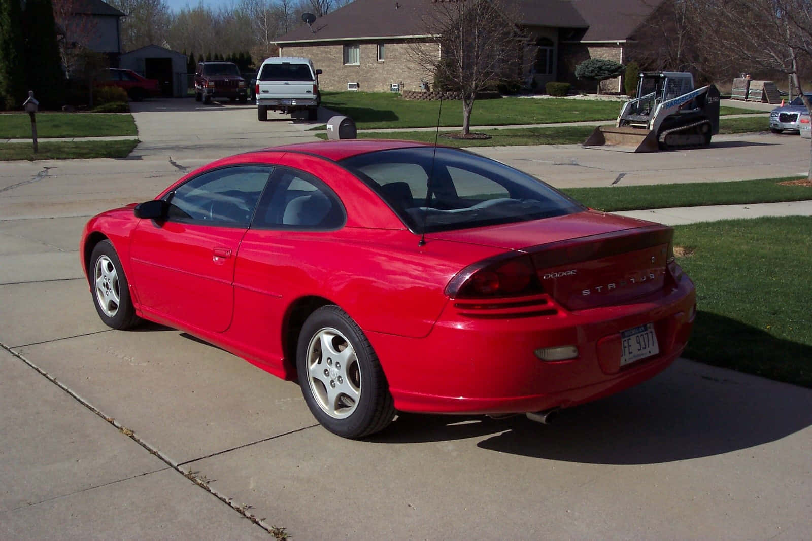 Dodge Stratus, glossy red, coupe, HD Desktop Wallpaper