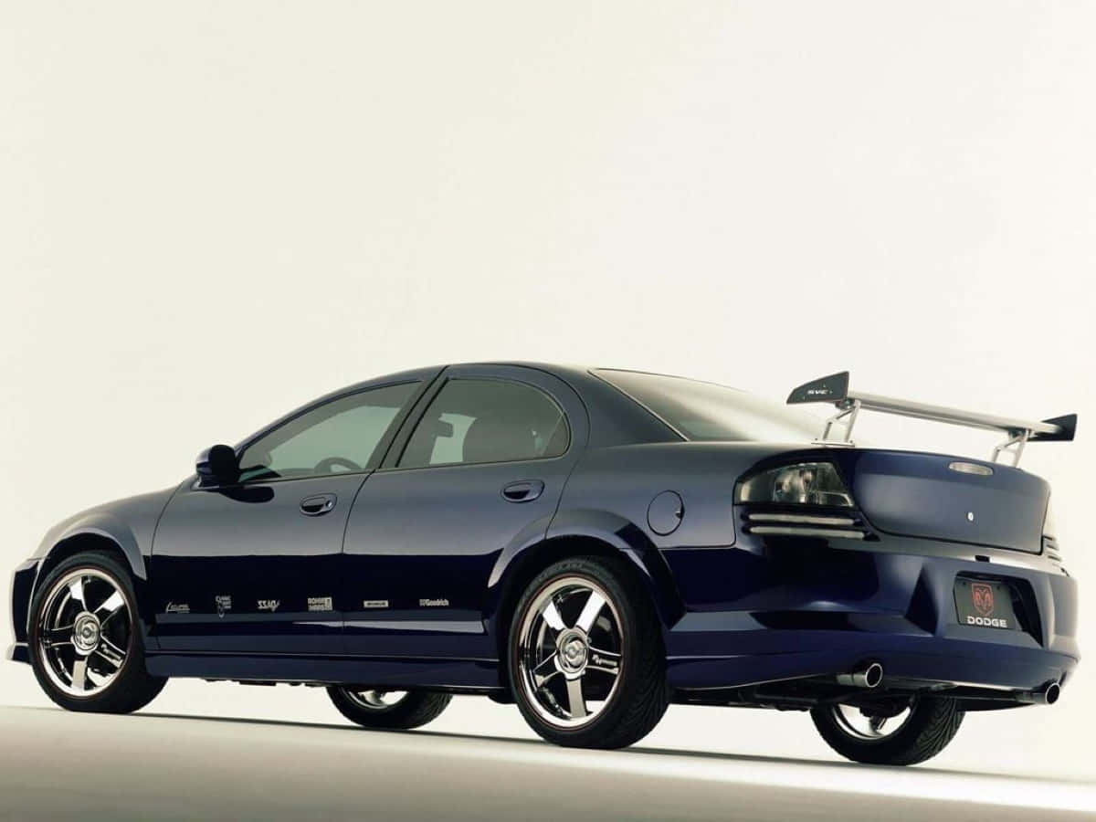 Dodge Stratus, dark blue, rear spoiler, SD Desktop Wallpaper