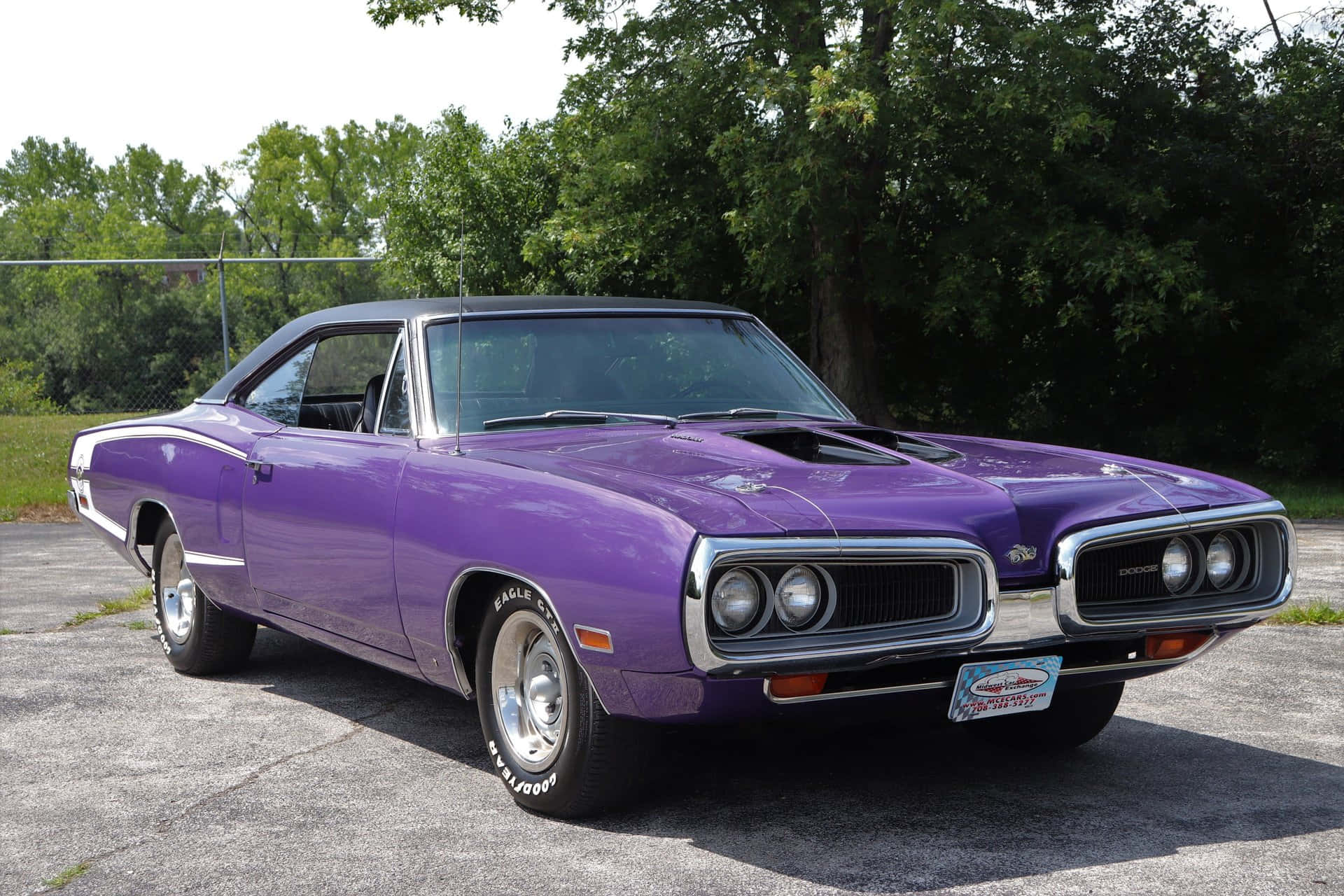 Dodge Super Bee, glossy purple, chrome details, Full HD Desktop Wallpaper