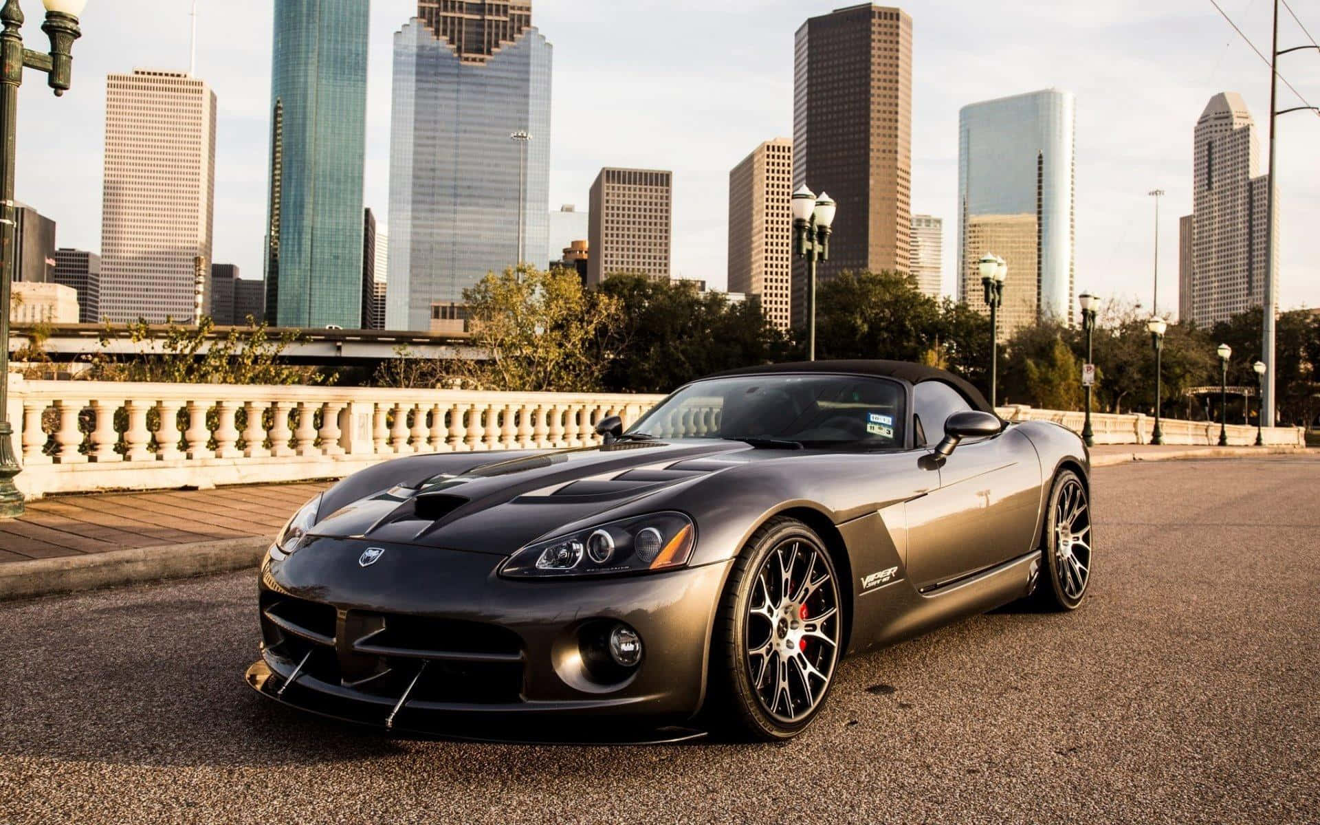 Dodge Viper, black, sports car, Full HD Desktop Wallpaper