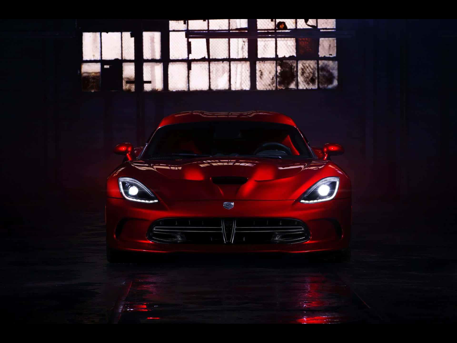 Dodge Viper, glossy red, sports car, Full HD Desktop Wallpaper
