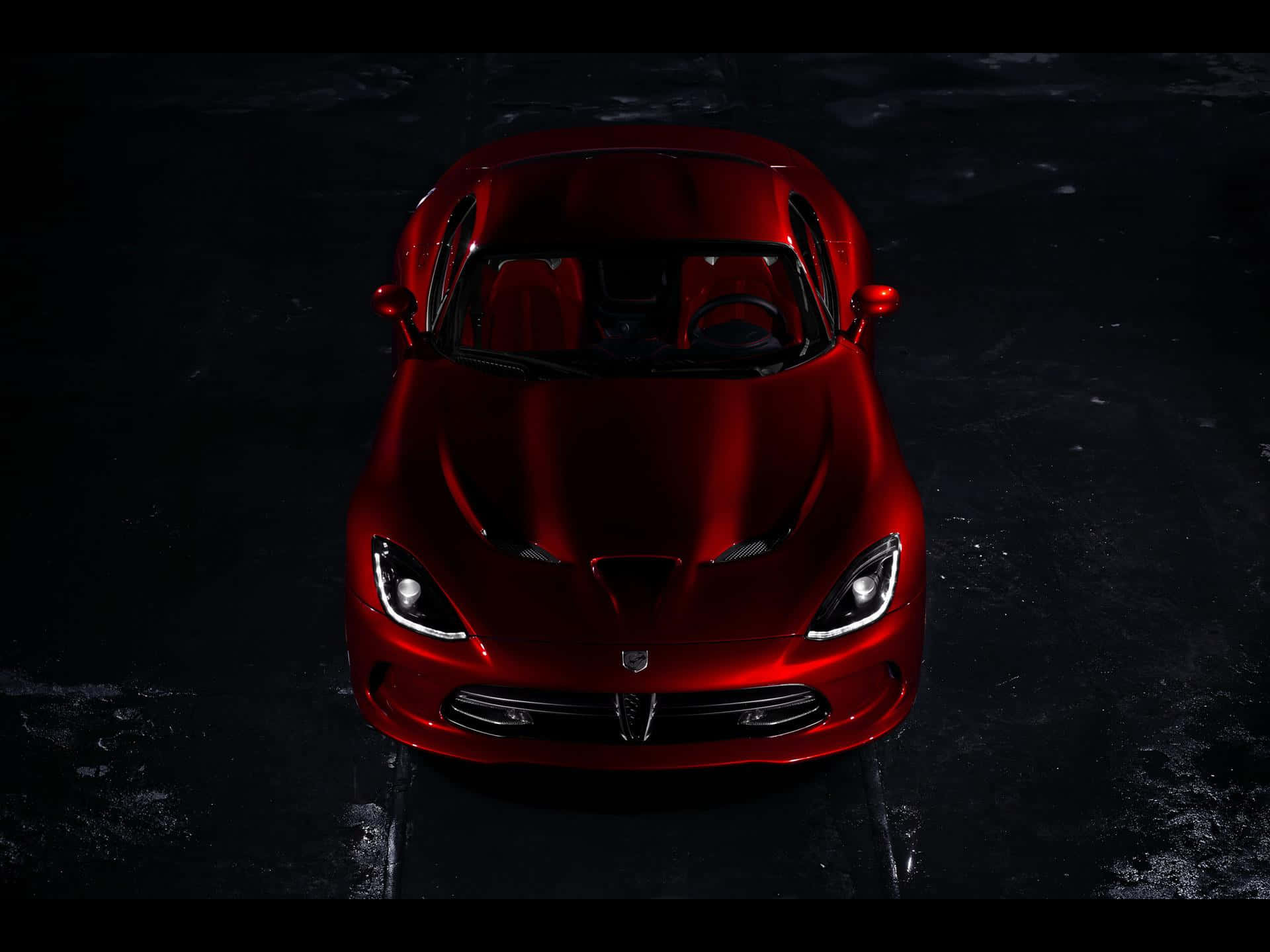 Dodge Viper, glossy red, sports car, Full HD Desktop Wallpaper