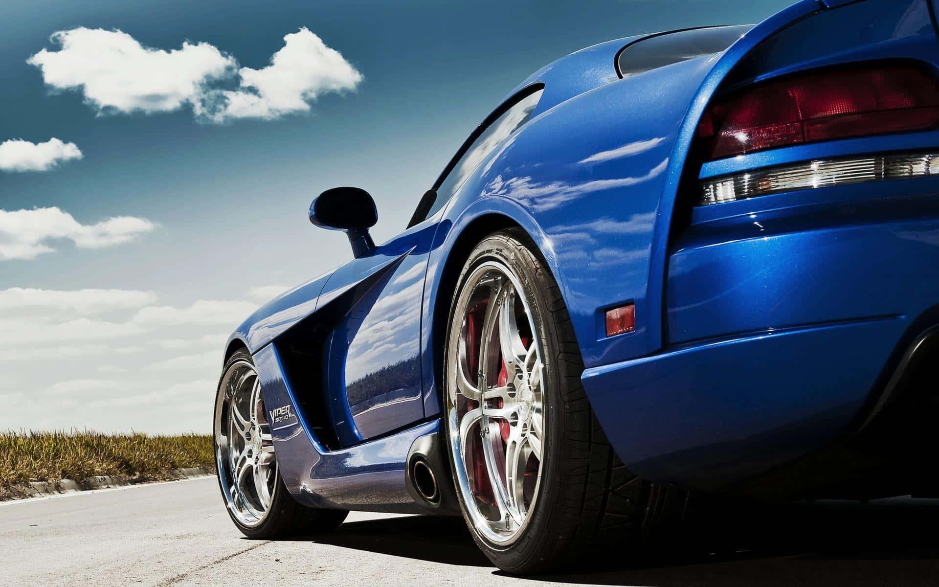 Dodge Viper, blue, glossy, Full HD Desktop Wallpaper
