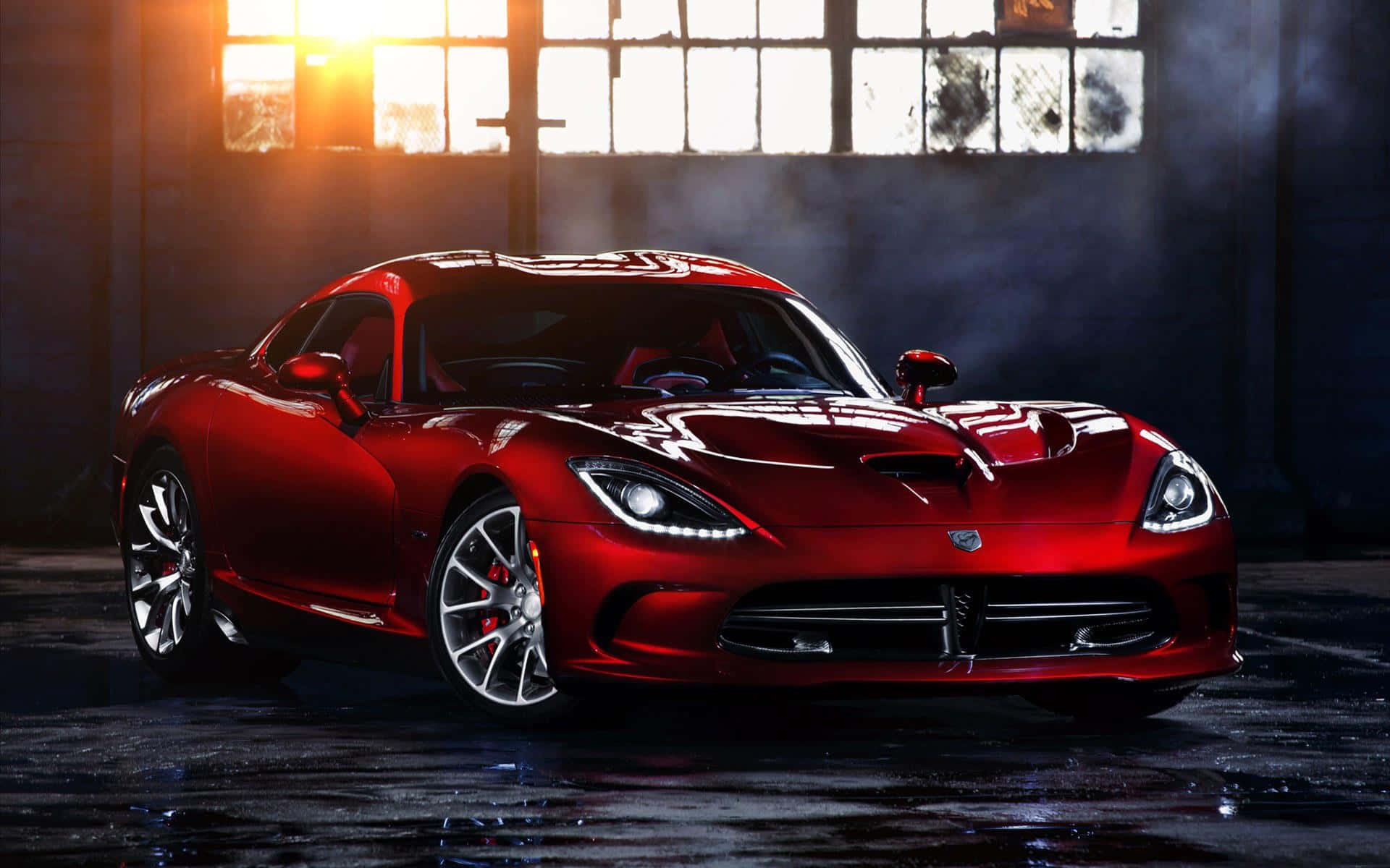 Dodge Viper, red, glossy, Full HD Desktop Wallpaper