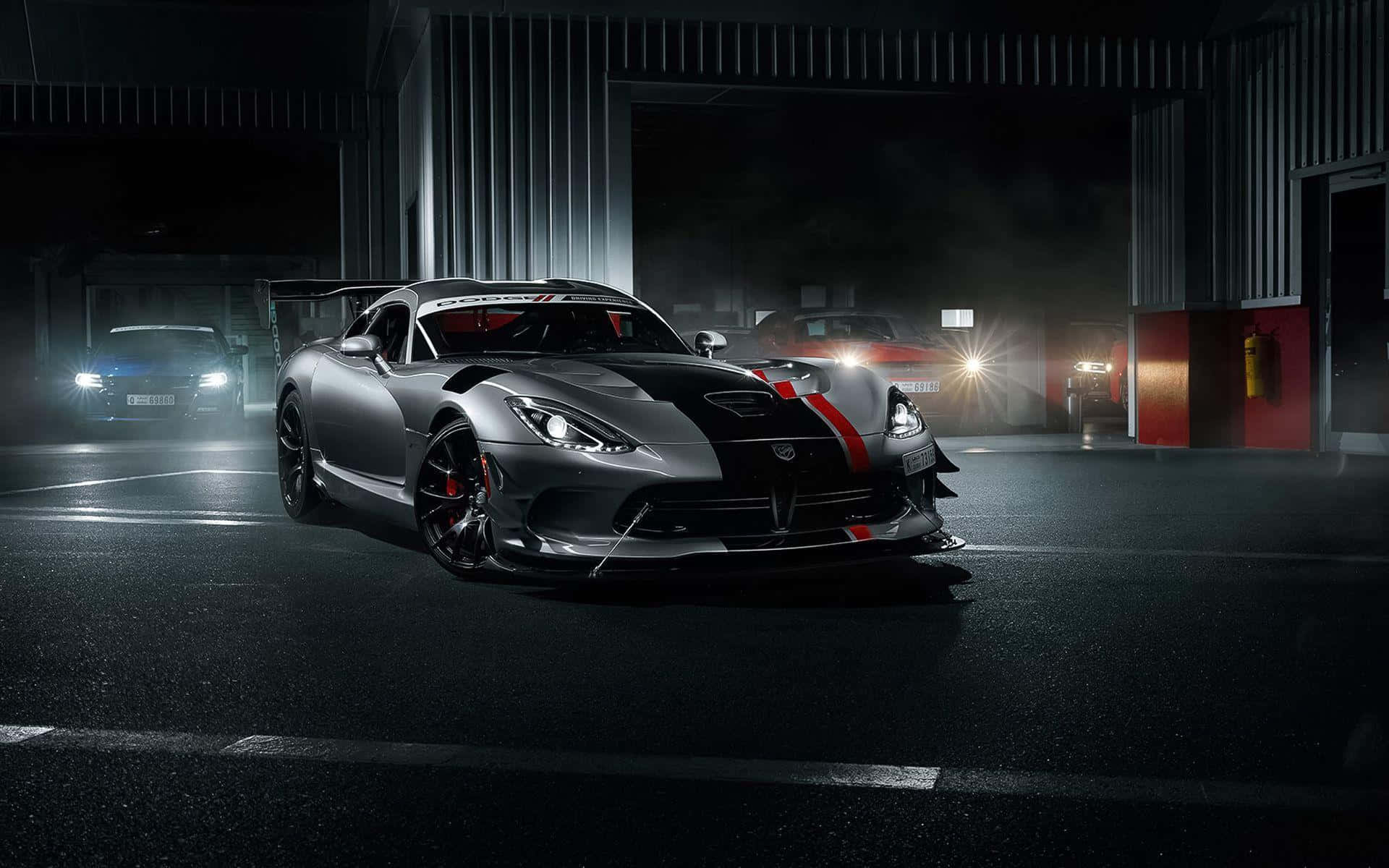 Dodge Viper, silver, red accents, Full HD Desktop Wallpaper