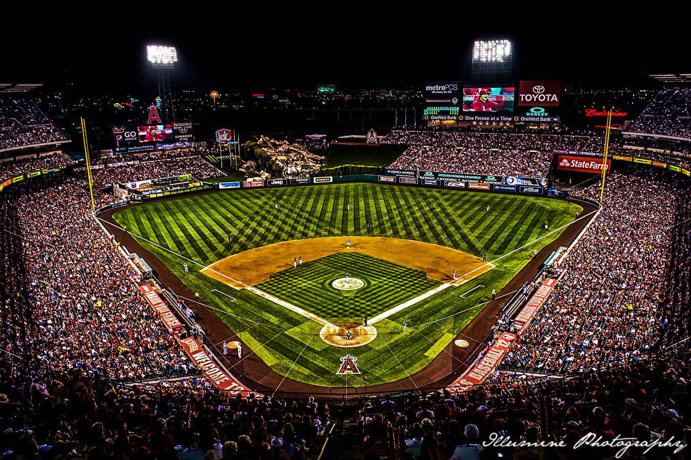Dodger Stadium, Sunset, Night, HD Desktop Wallpaper