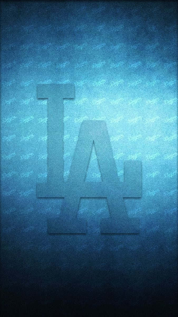 LA Dodgers Logo, iPhone, gradient blue tones, SD Phone Wallpaper