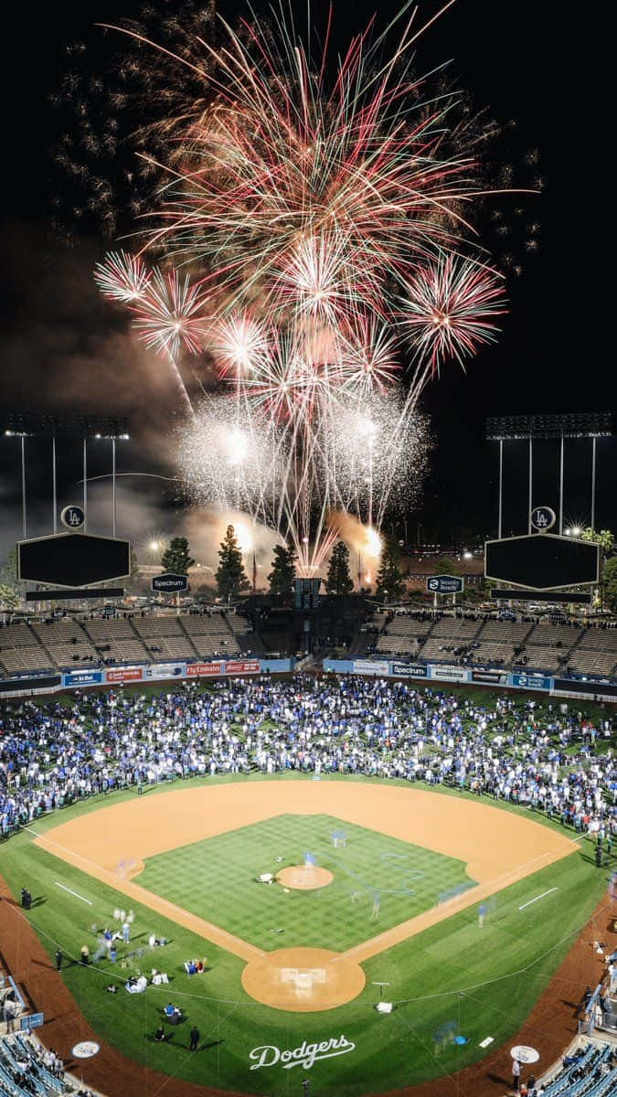 Dodgers, baseball stadium, night, SD Phone Wallpaper