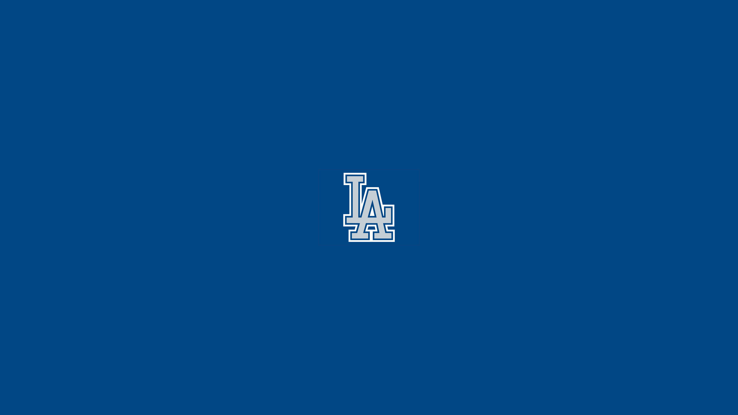 LA Dodgers Logo, white, royal blue, 2K Desktop Wallpaper