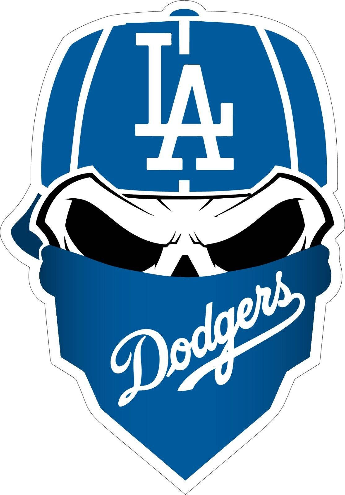 LA Dodgers, blue, skull, HD Phone Wallpaper
