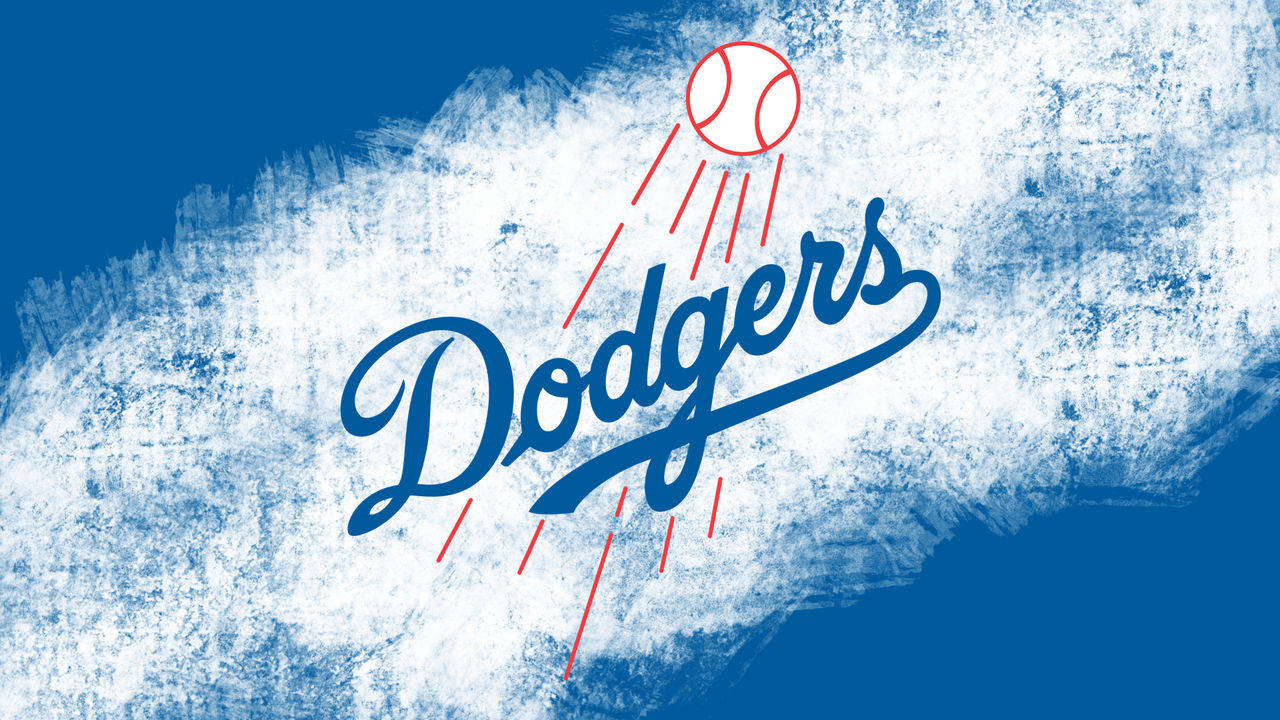 Dodgers Logo, baseball, red rays, HD Desktop Wallpaper