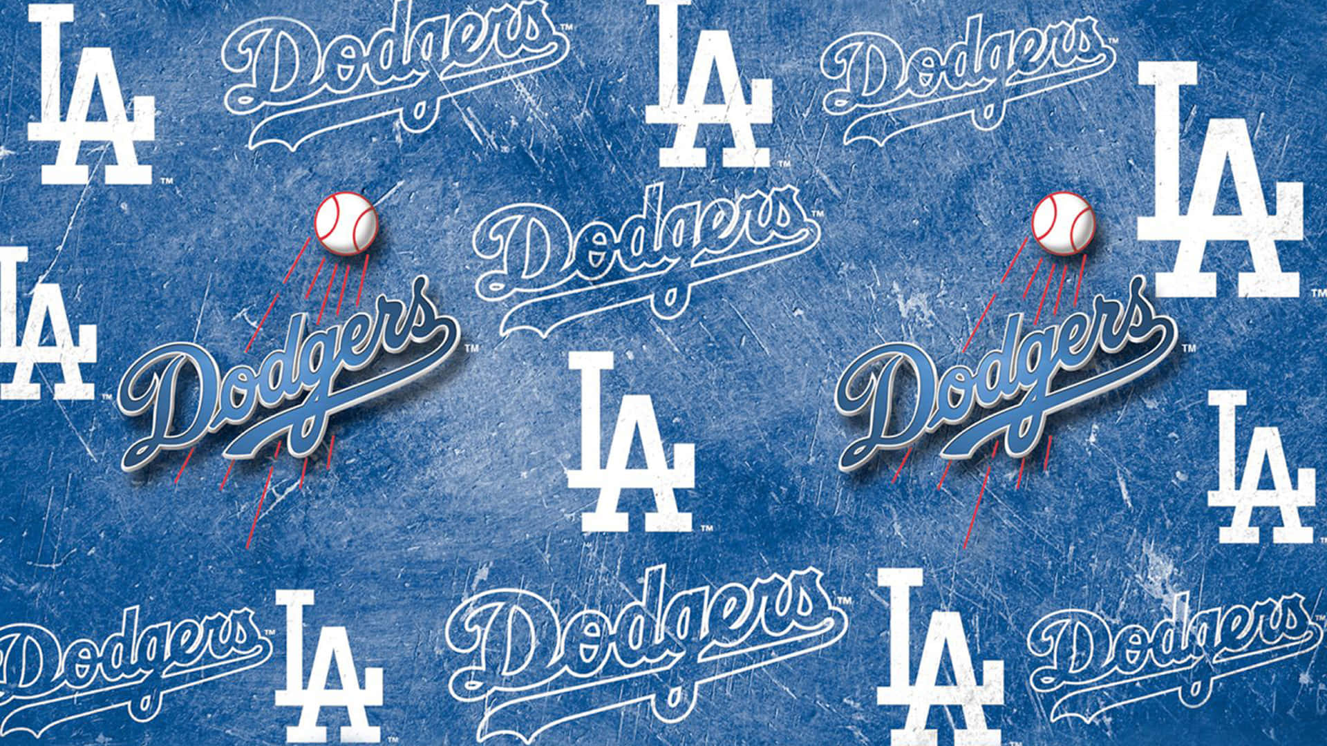 Dodgers Logo, baseball, textured blue background, Full HD Desktop Wallpaper