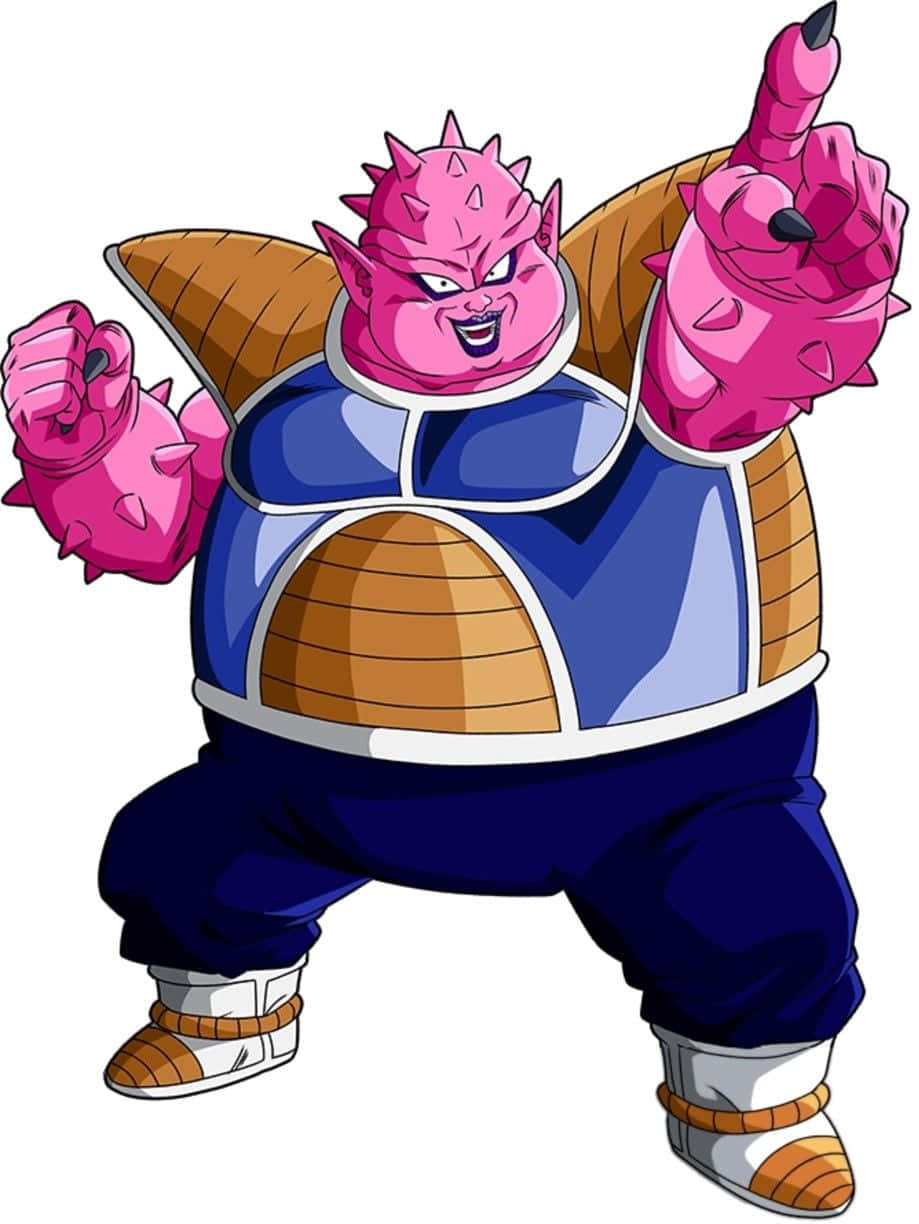 Dodoria, pink spiky-haired, blue and brown armor, SD Phone Wallpaper