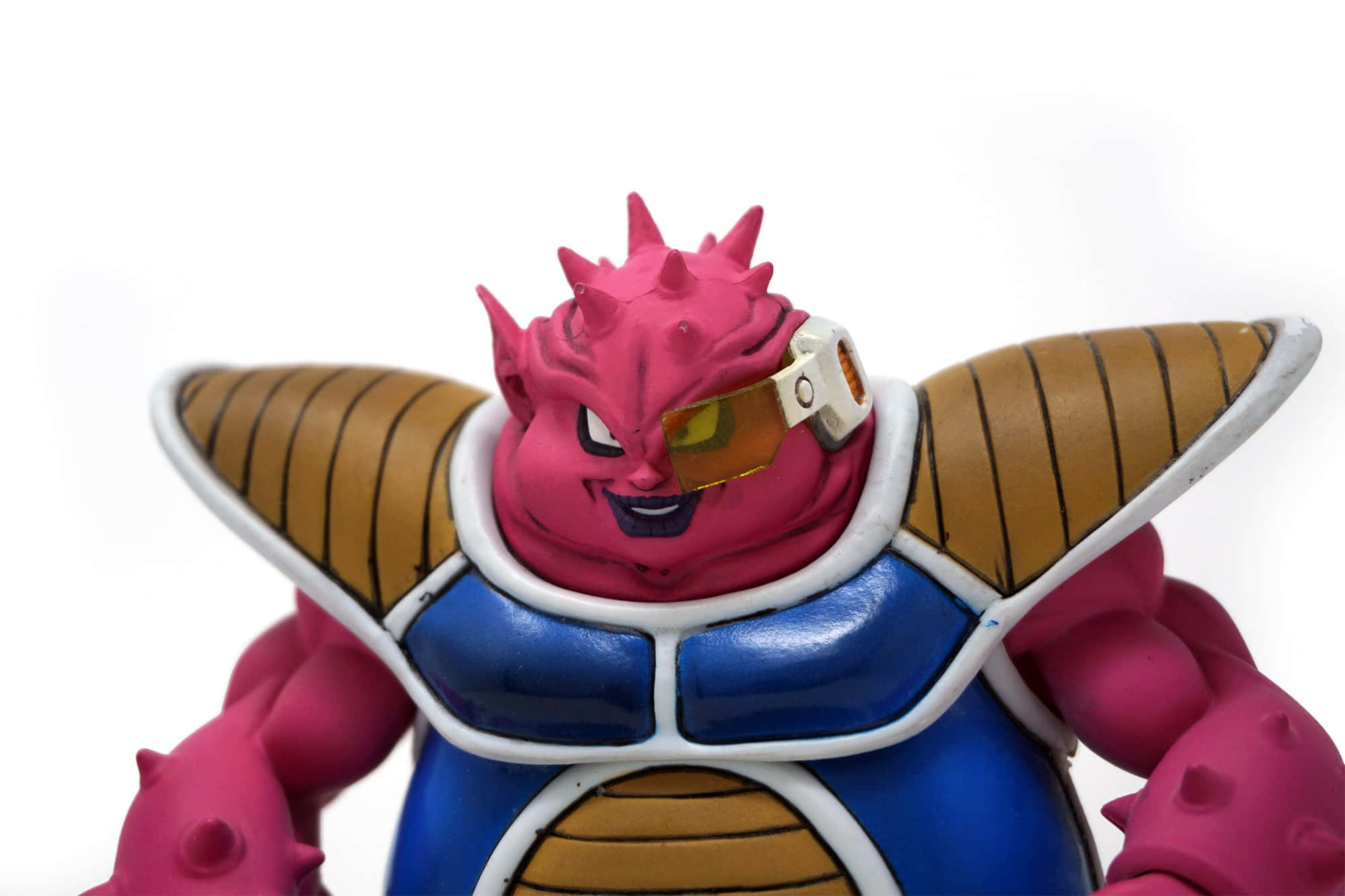 Dodoria, pink spiky anime figure, yellow eye covering, Full HD Desktop Wallpaper