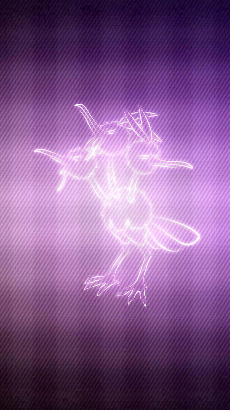 Dodrio, light outline, purple, HD Phone Wallpaper