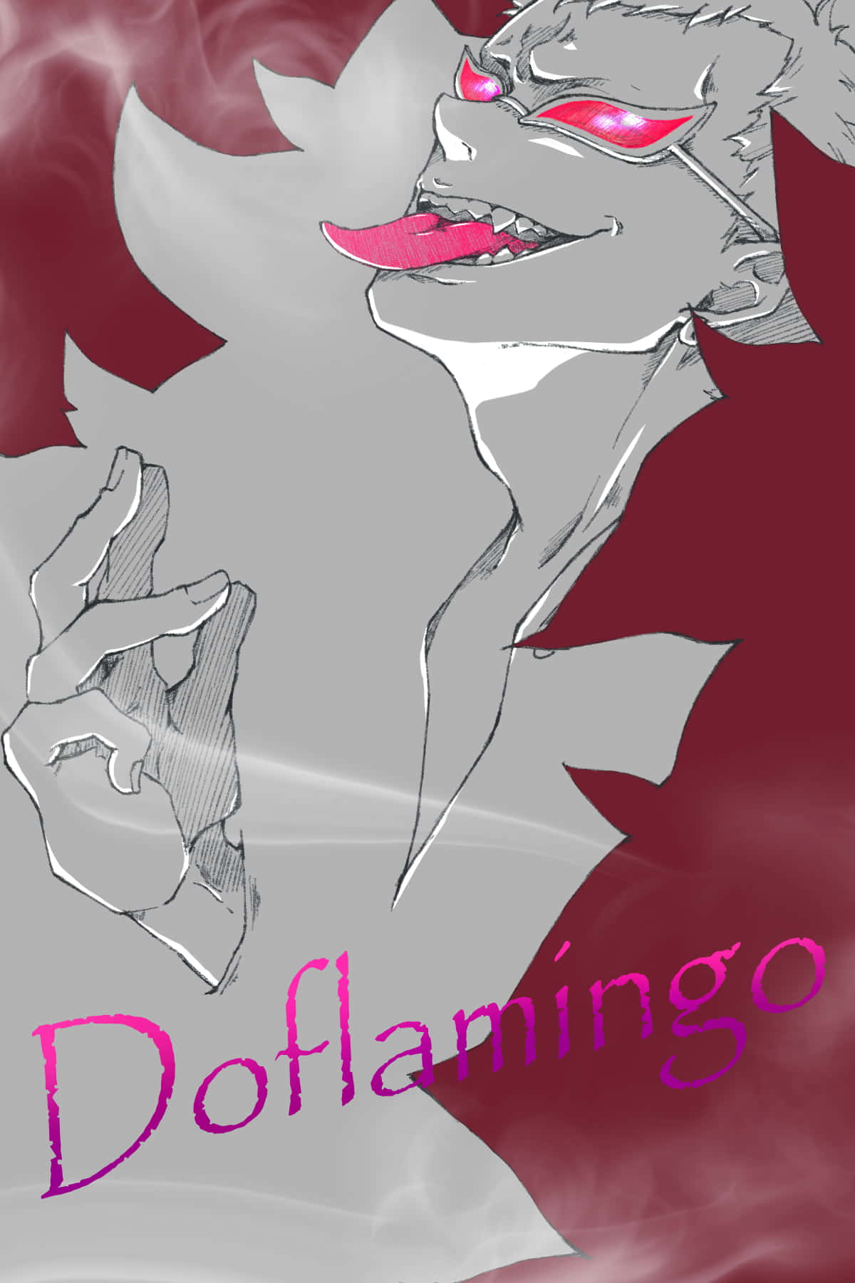 Doflamingo, smirk, glowing pink eyes, HD Phone Wallpaper