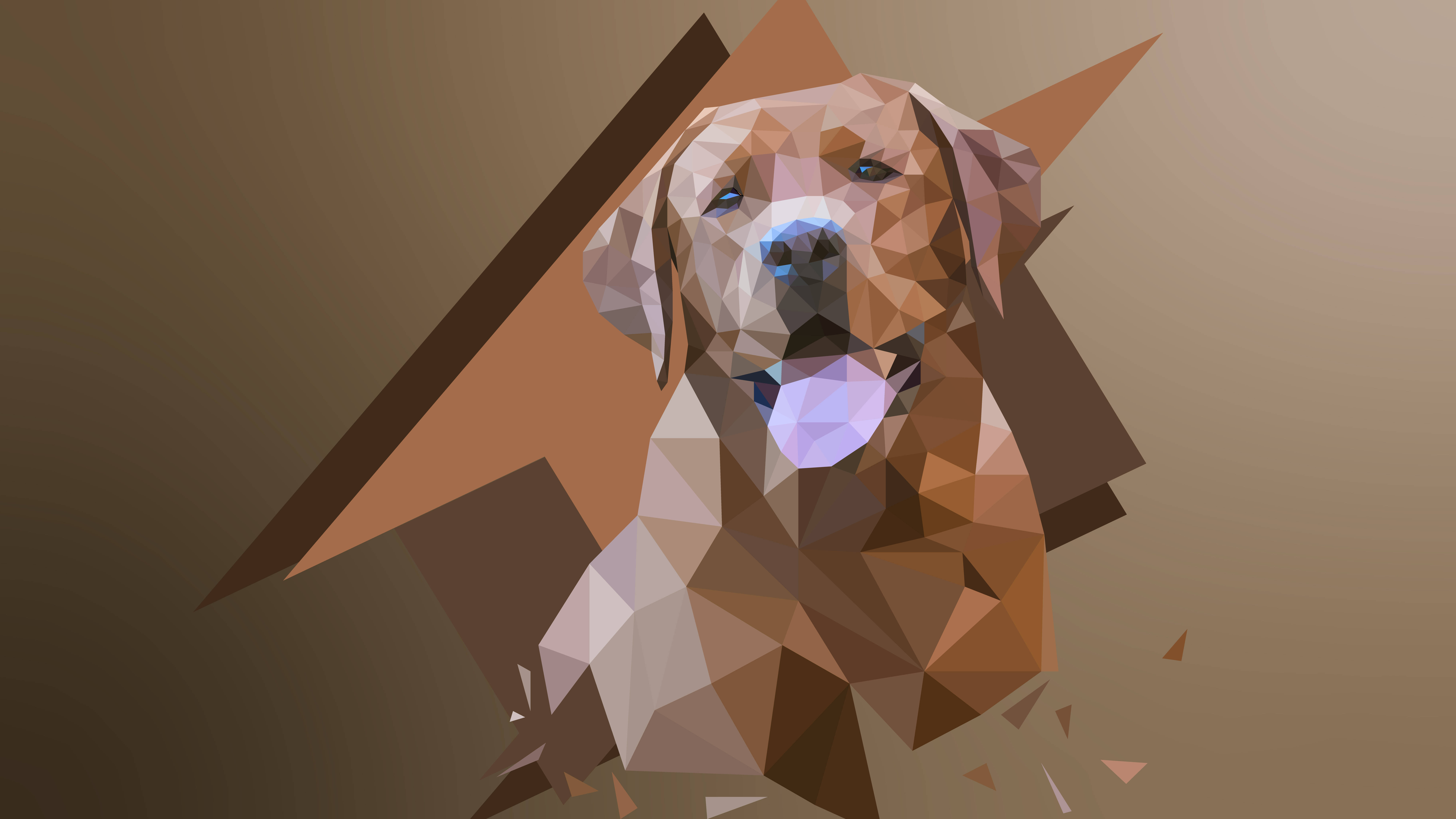 brown poly, golden retriever, blue eyes, 8K Desktop Wallpaper