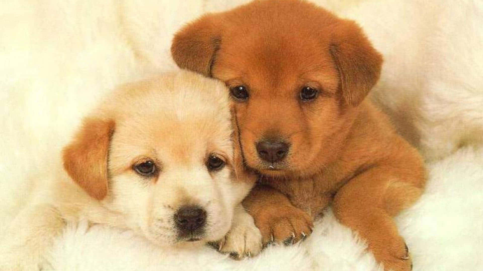 puppies, cream, golden, Full HD Desktop Wallpaper