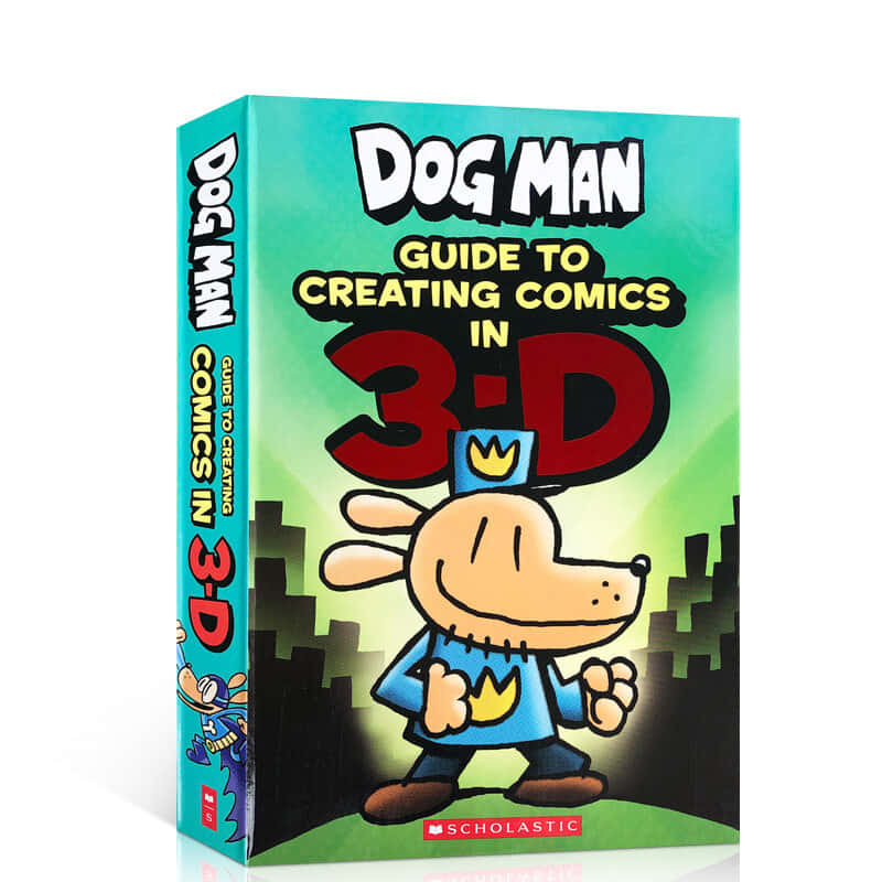 Dog Man, blue uniform, green gradient background, SD Desktop Wallpaper