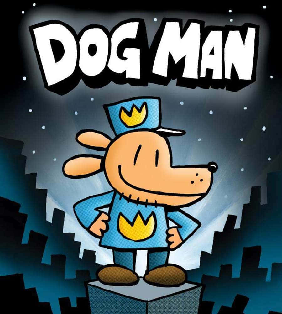 Dog Man, blue uniform, yellow crown emblem, SD Phone Wallpaper