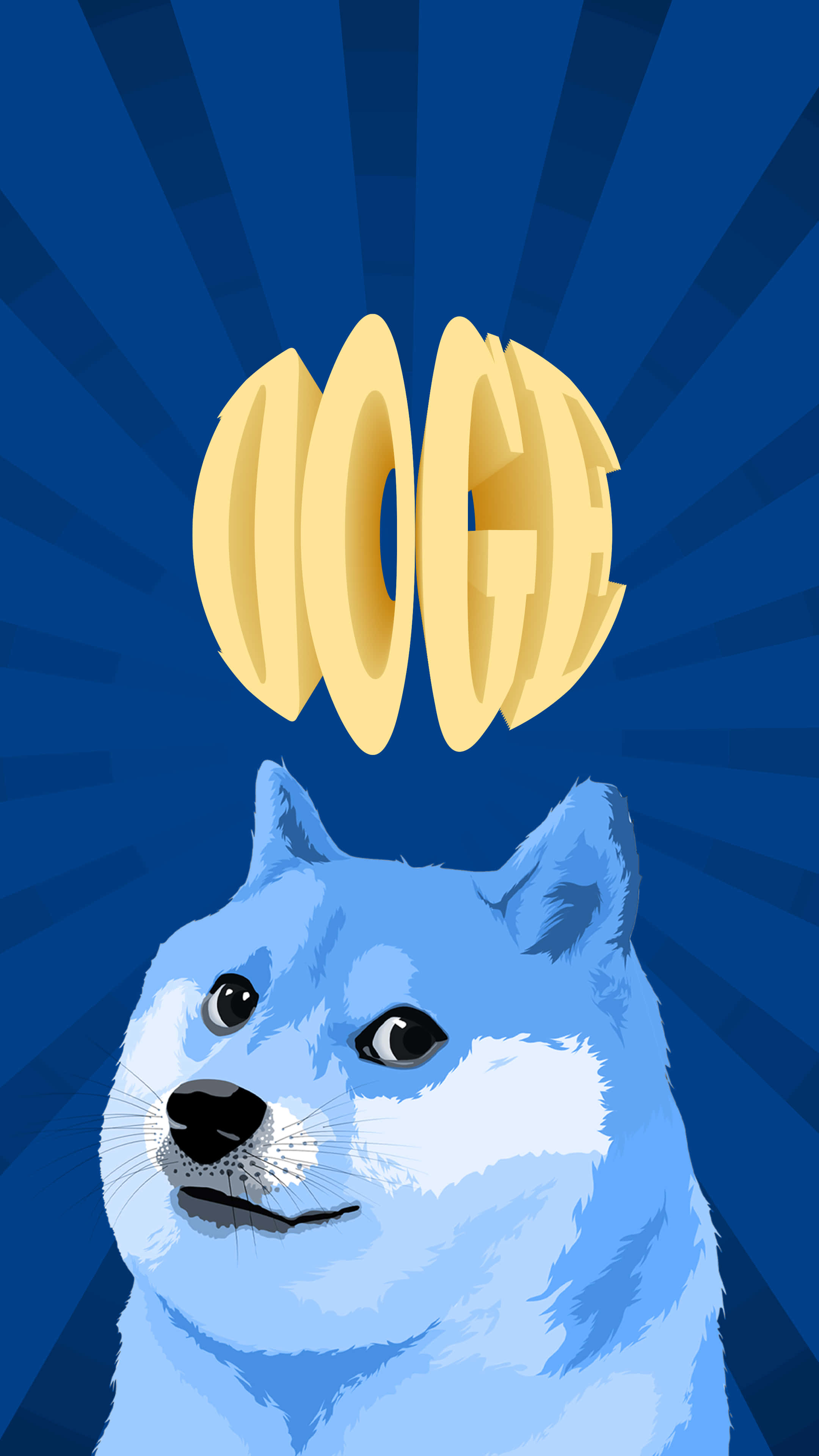 blue Shiba Inu, skeptical expression, DOGE, 4K Phone Wallpaper