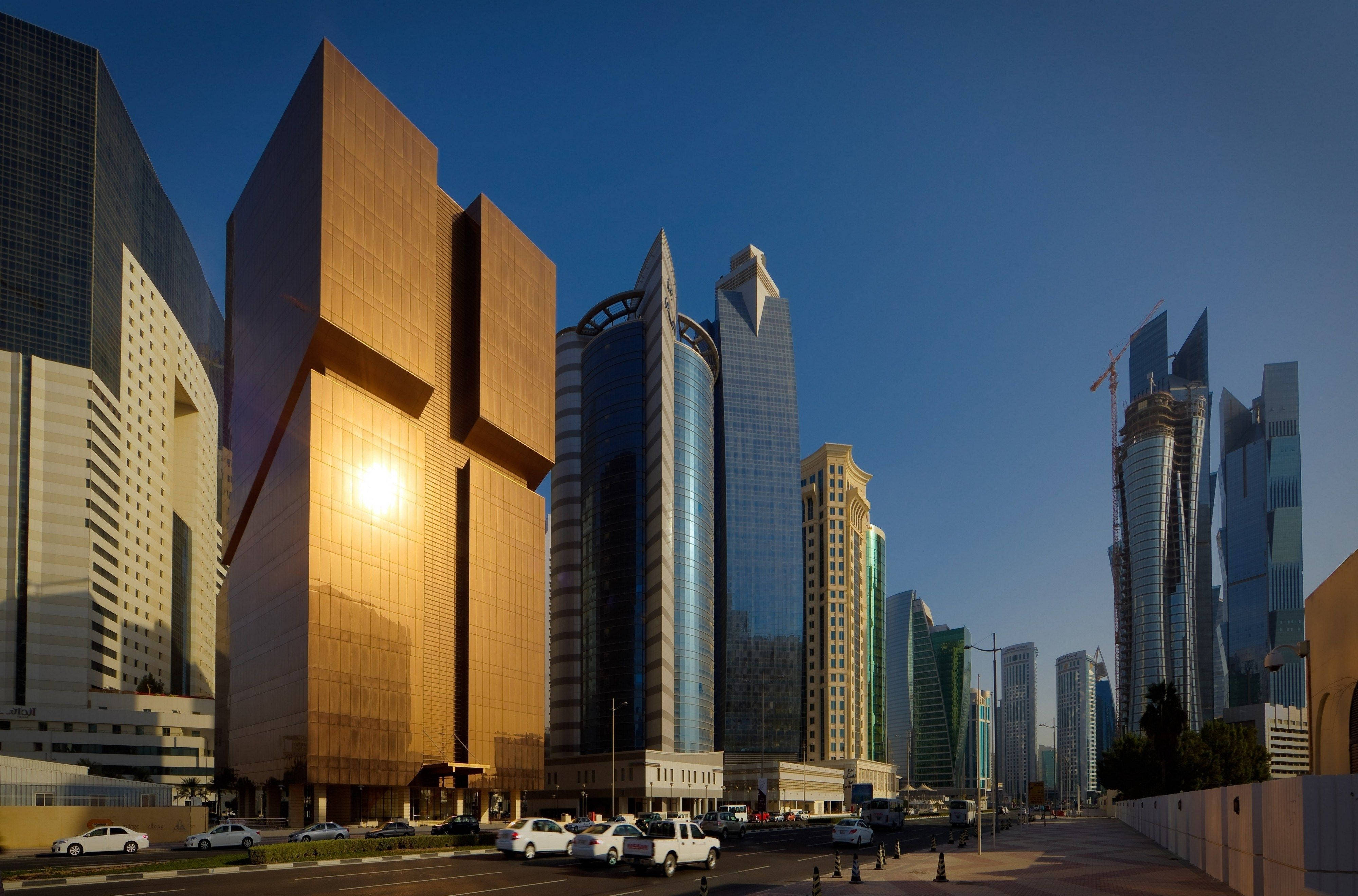 Doha, cityscape, bronze, 4K Desktop Wallpaper