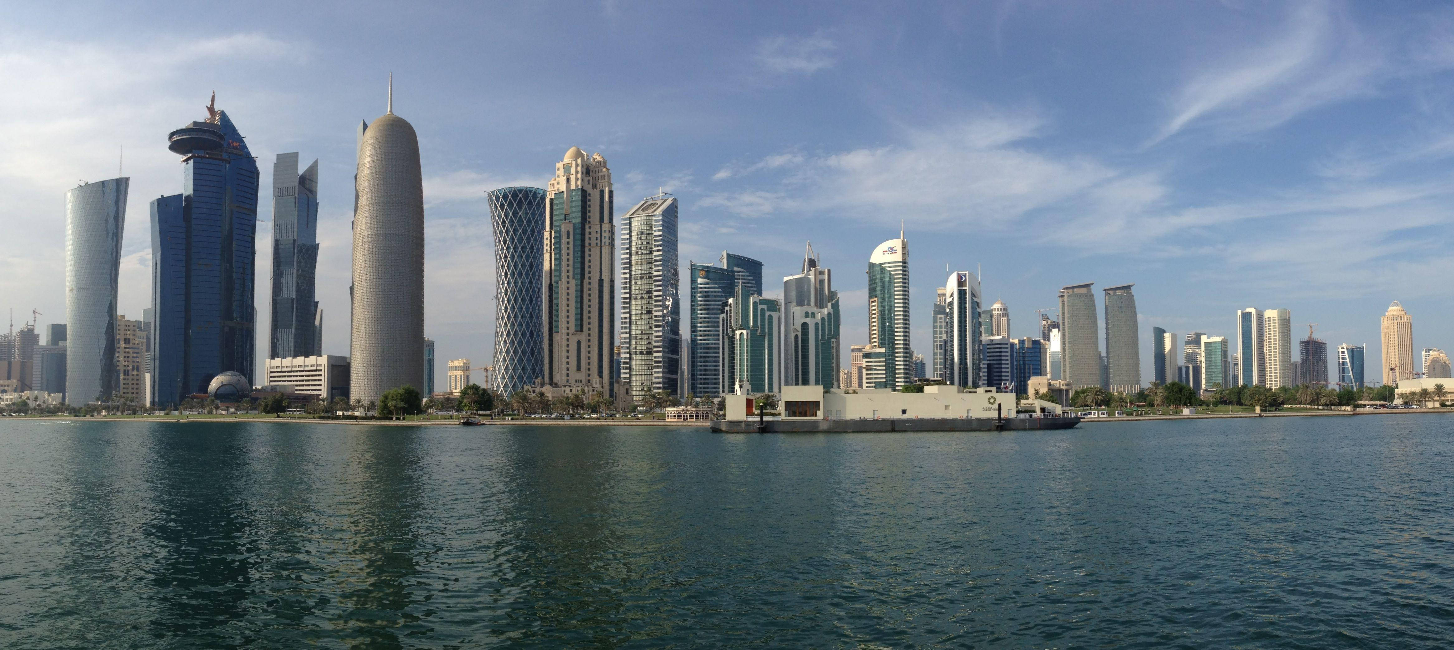 Doha, morning cityscape, modern skyscrapers, 4K Desktop Wallpaper