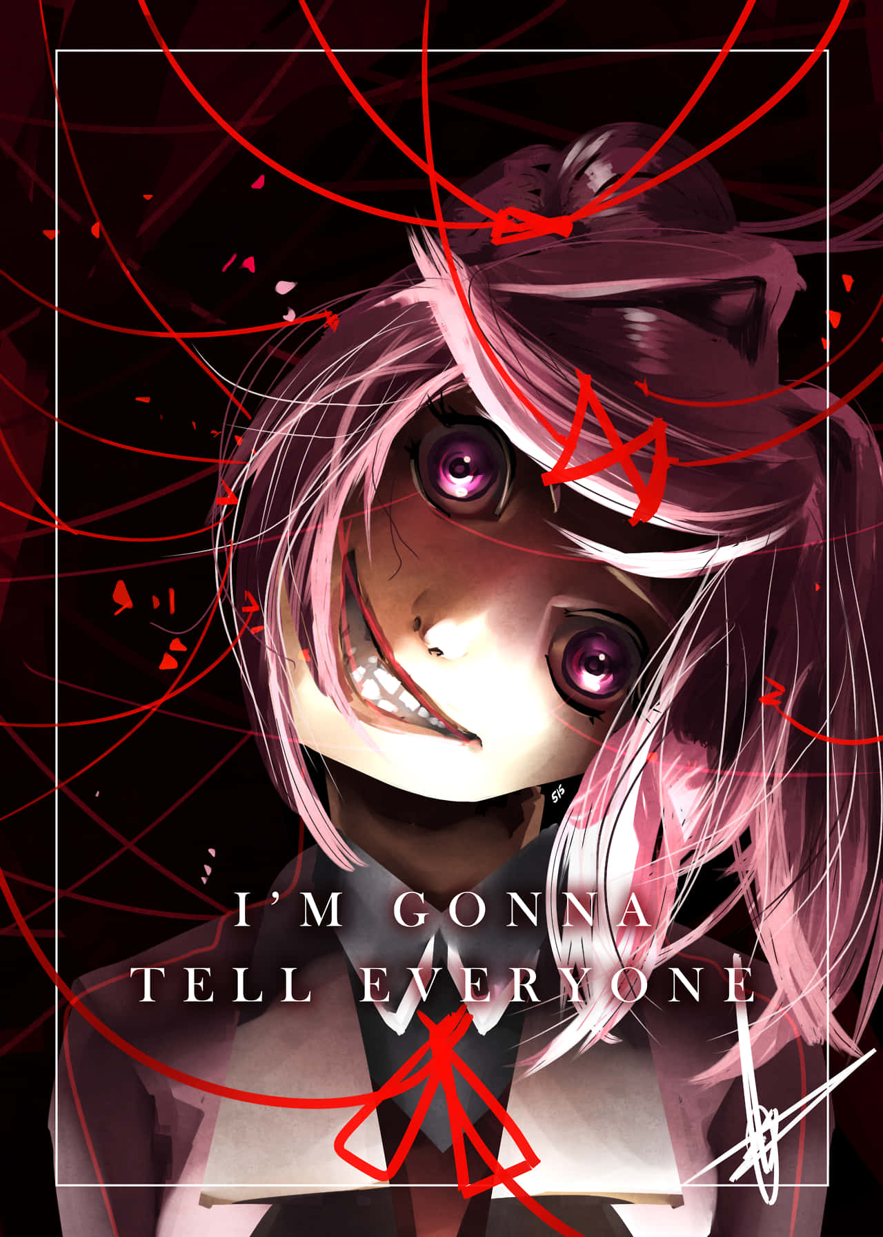 Doki Doki, anime girl, pink hair, HD Phone Wallpaper