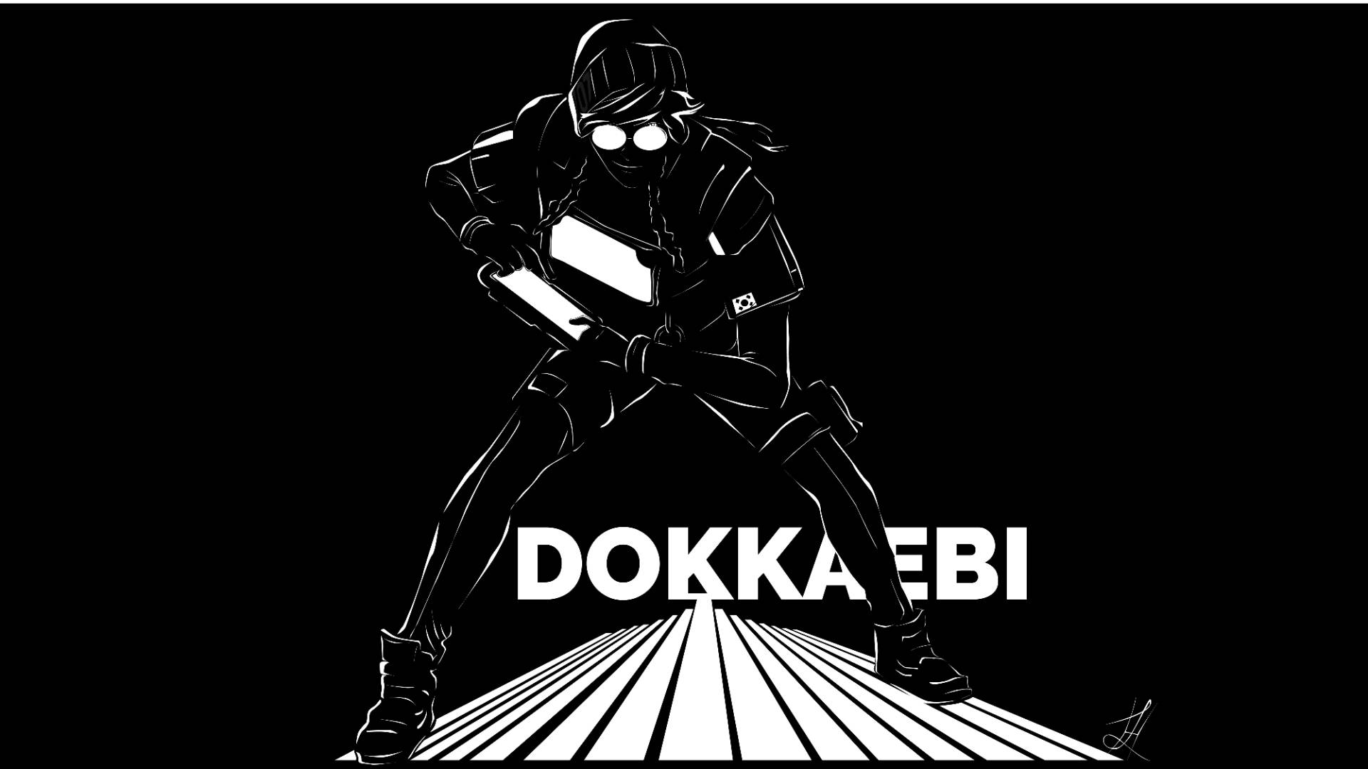 Dokkaebi, Rainbow Six Siege, white silhouette, Full HD Desktop Wallpaper