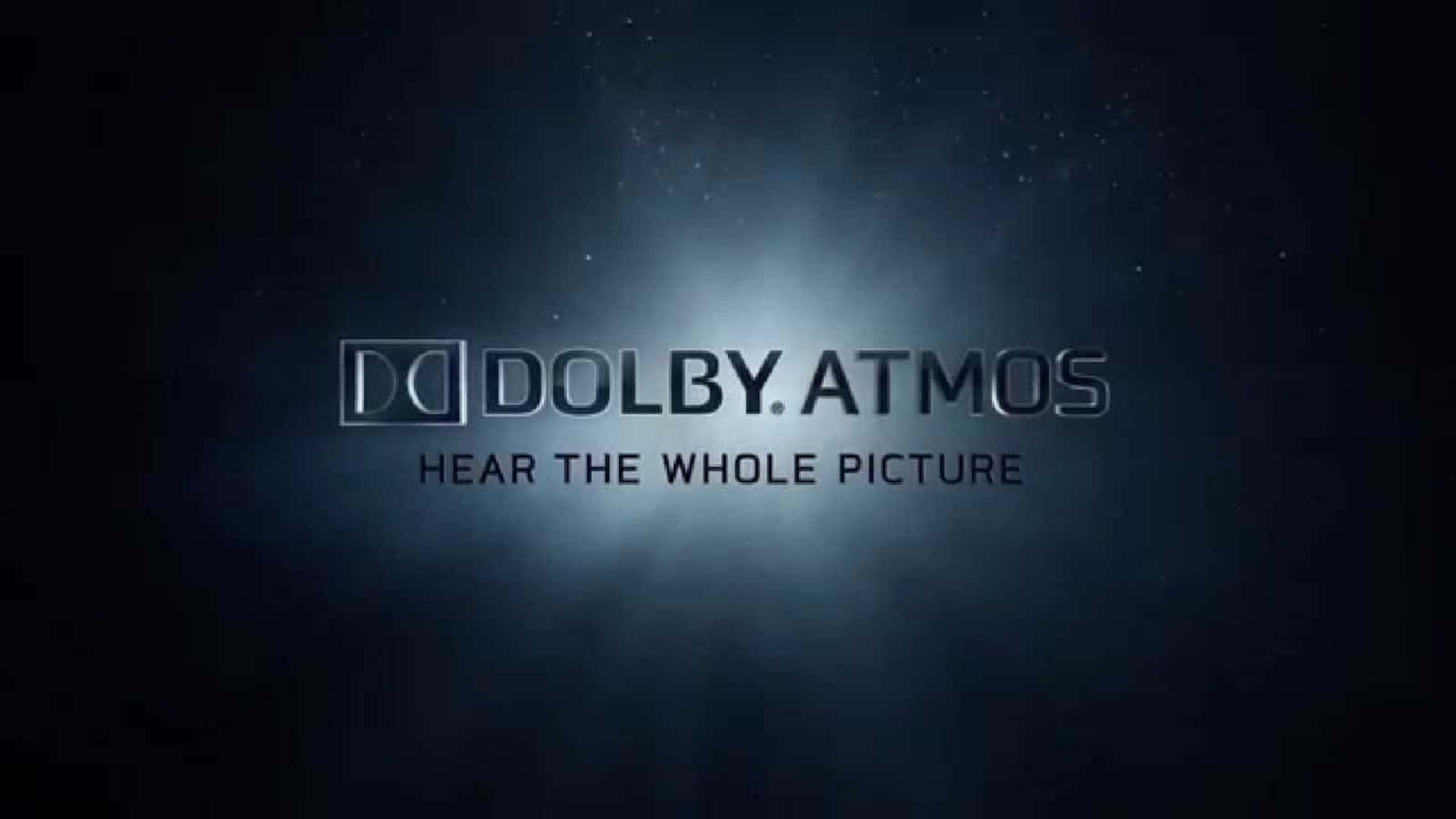 Dolby Atmos, blue aura, starry background, HD Desktop Wallpaper
