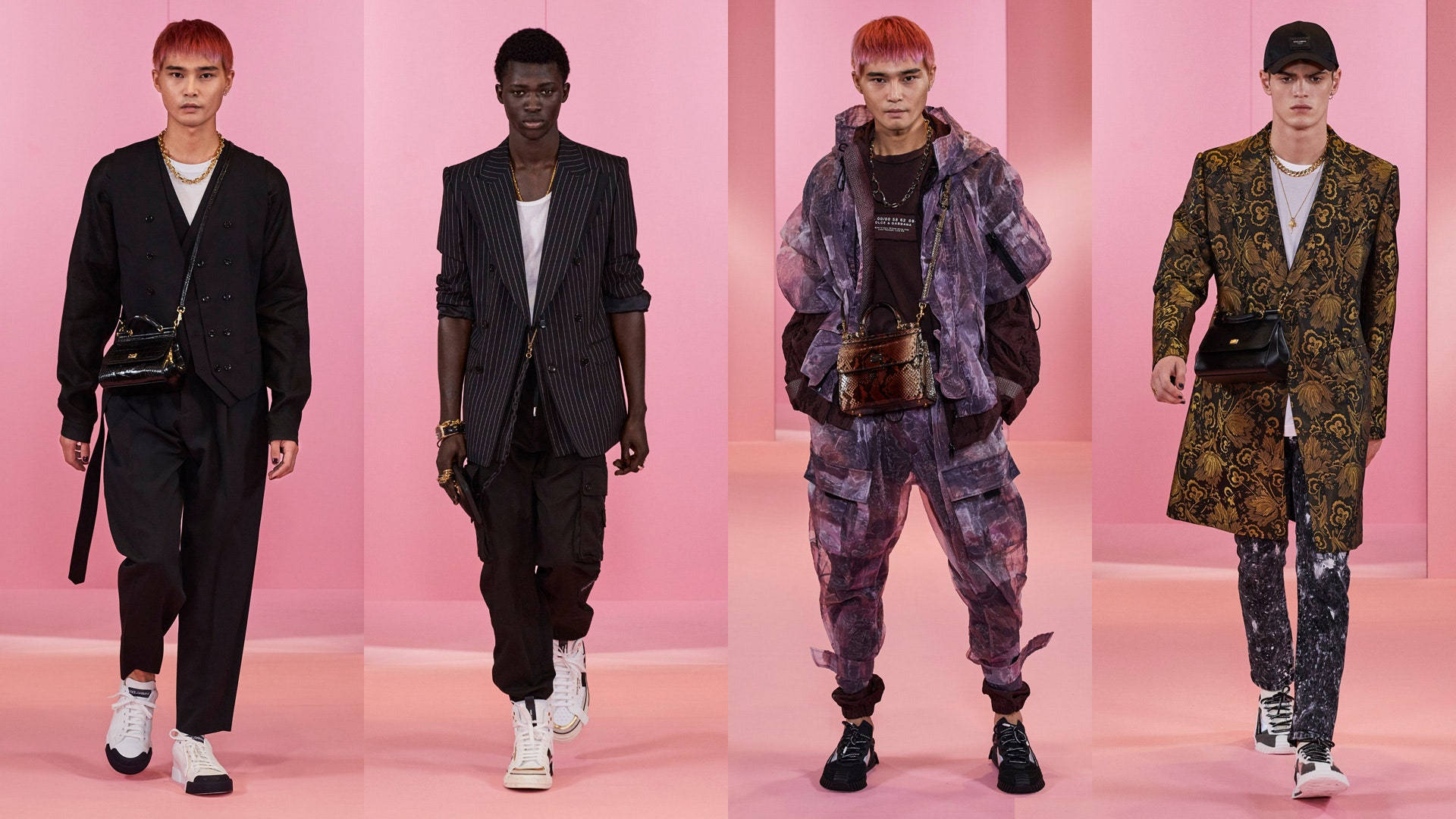 Dolce And Gabbana, male models, avant-garde streetwear, Full HD Desktop Wallpaper