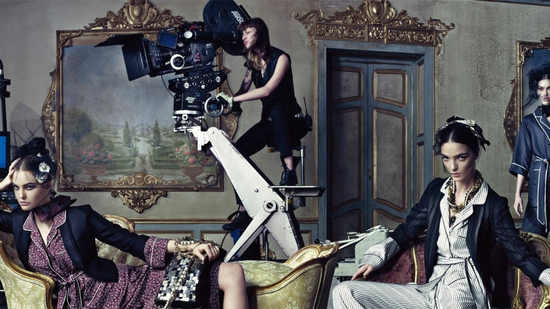 Dolce And Gabbana, models, vintage-inspired outfits, Full HD Desktop Wallpaper