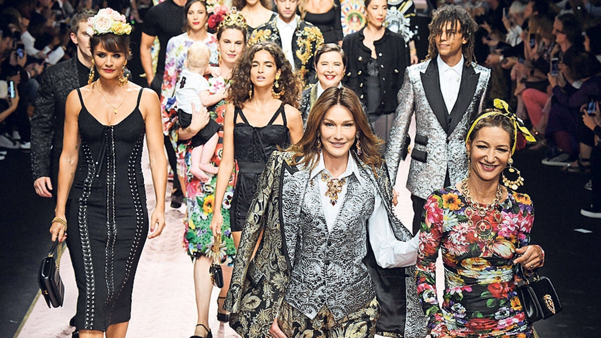 Dolce And Gabbana, floral, black, Full HD Desktop Wallpaper