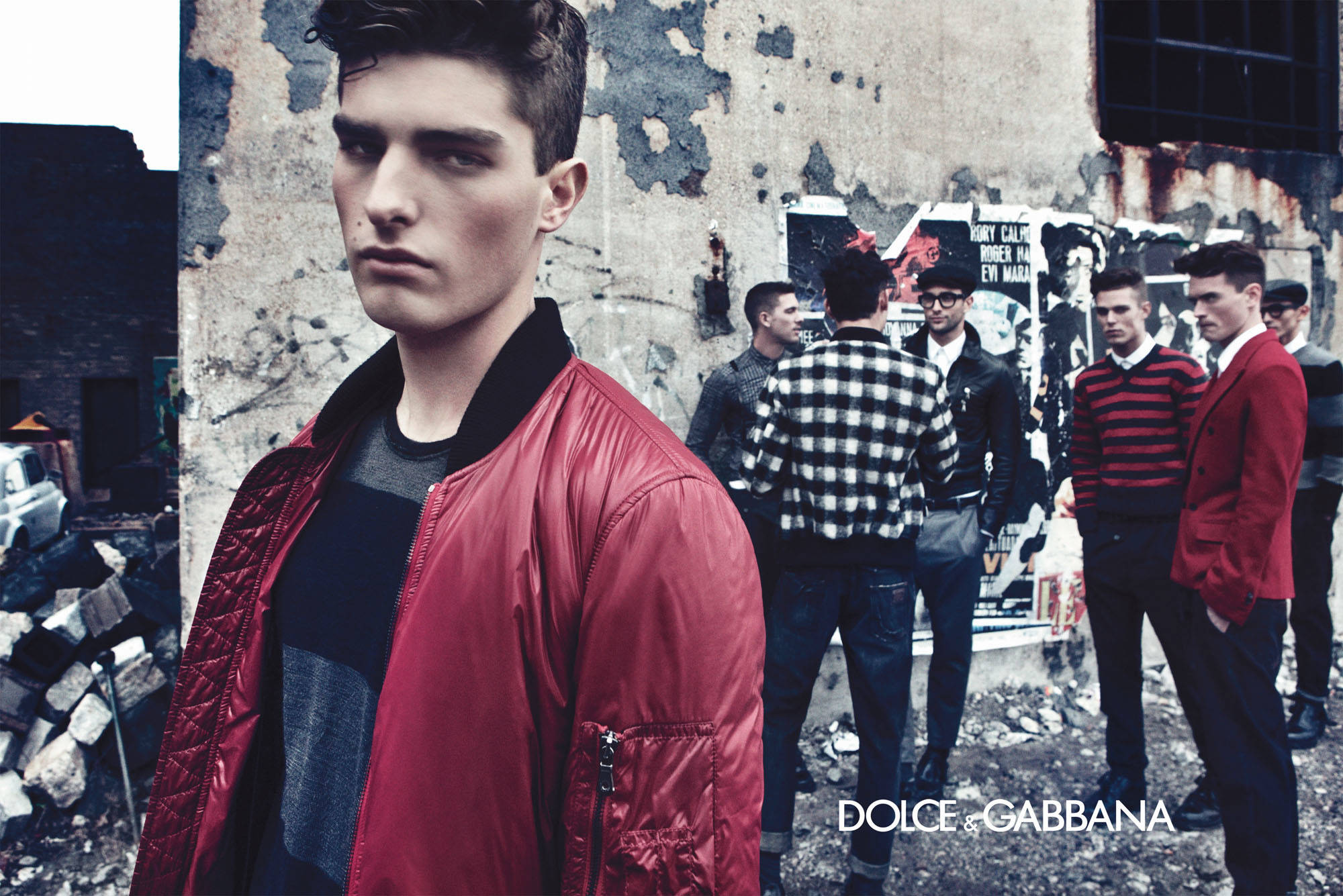 Dolce and Gabbana, red jackets, checkered shirts, Full HD Desktop Wallpaper