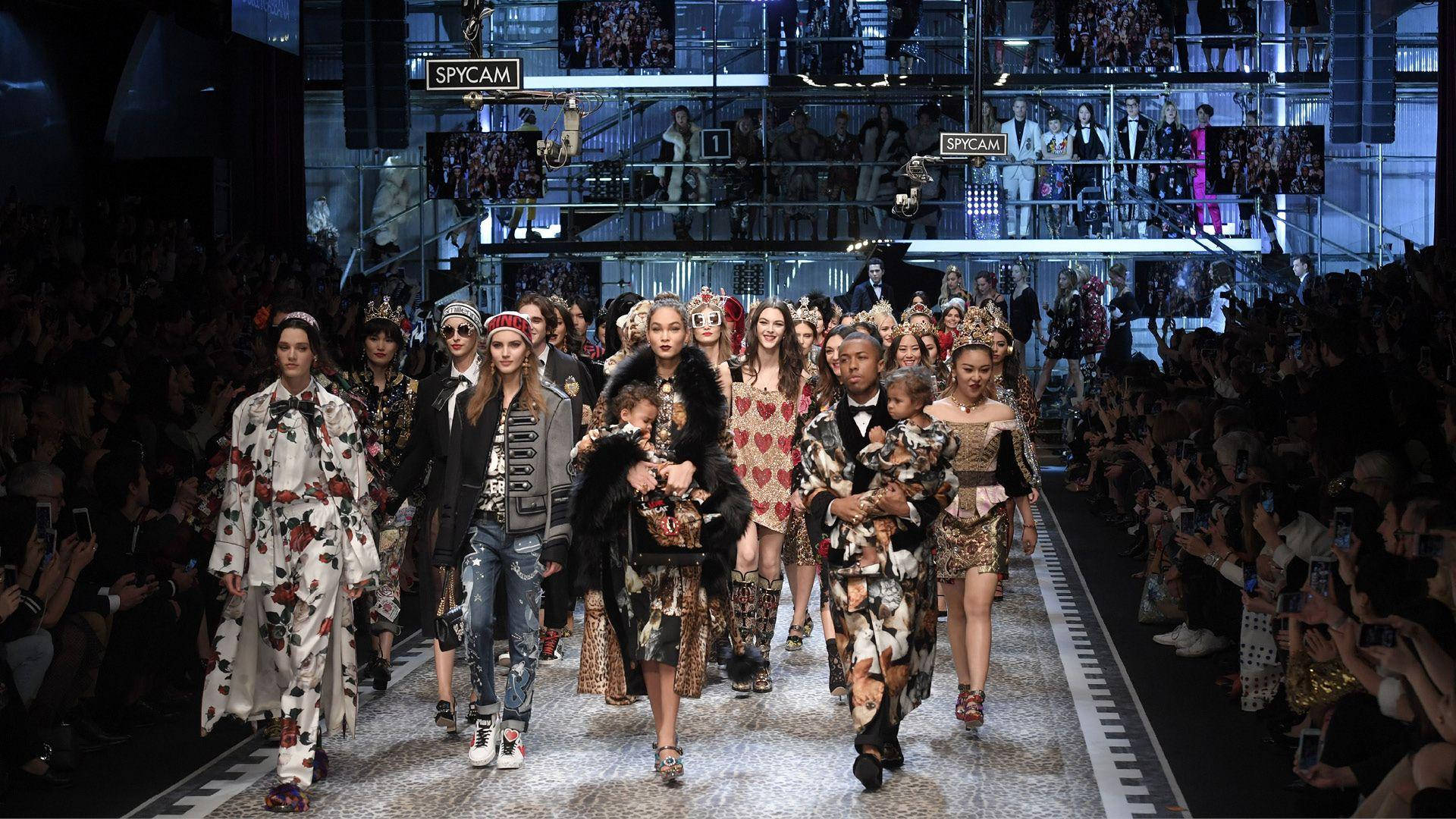 Dolce And Gabbana, runway, floral patterns, Full HD Desktop Wallpaper