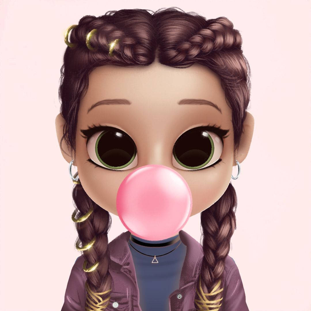 Dollify, anime girl, braided hair, SD Desktop Wallpaper
