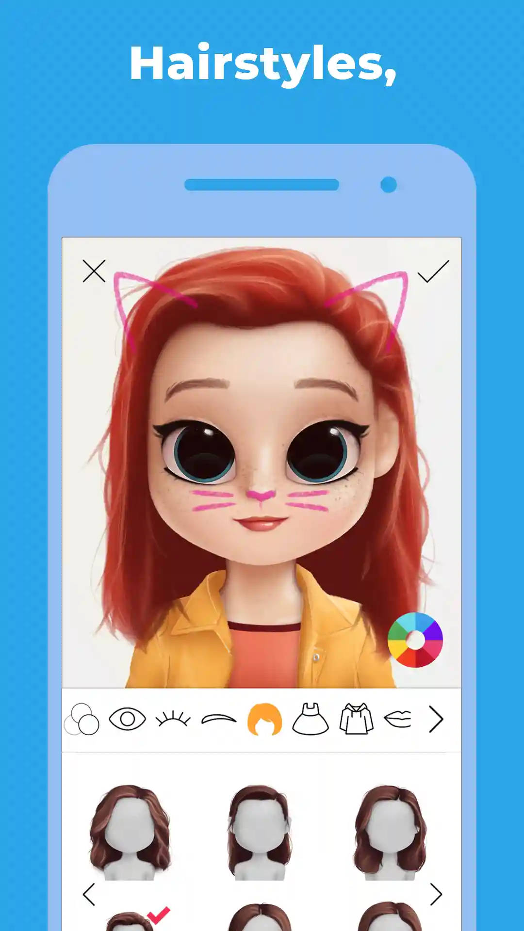 Dollify, red hair, cat ears, Full HD Phone Wallpaper