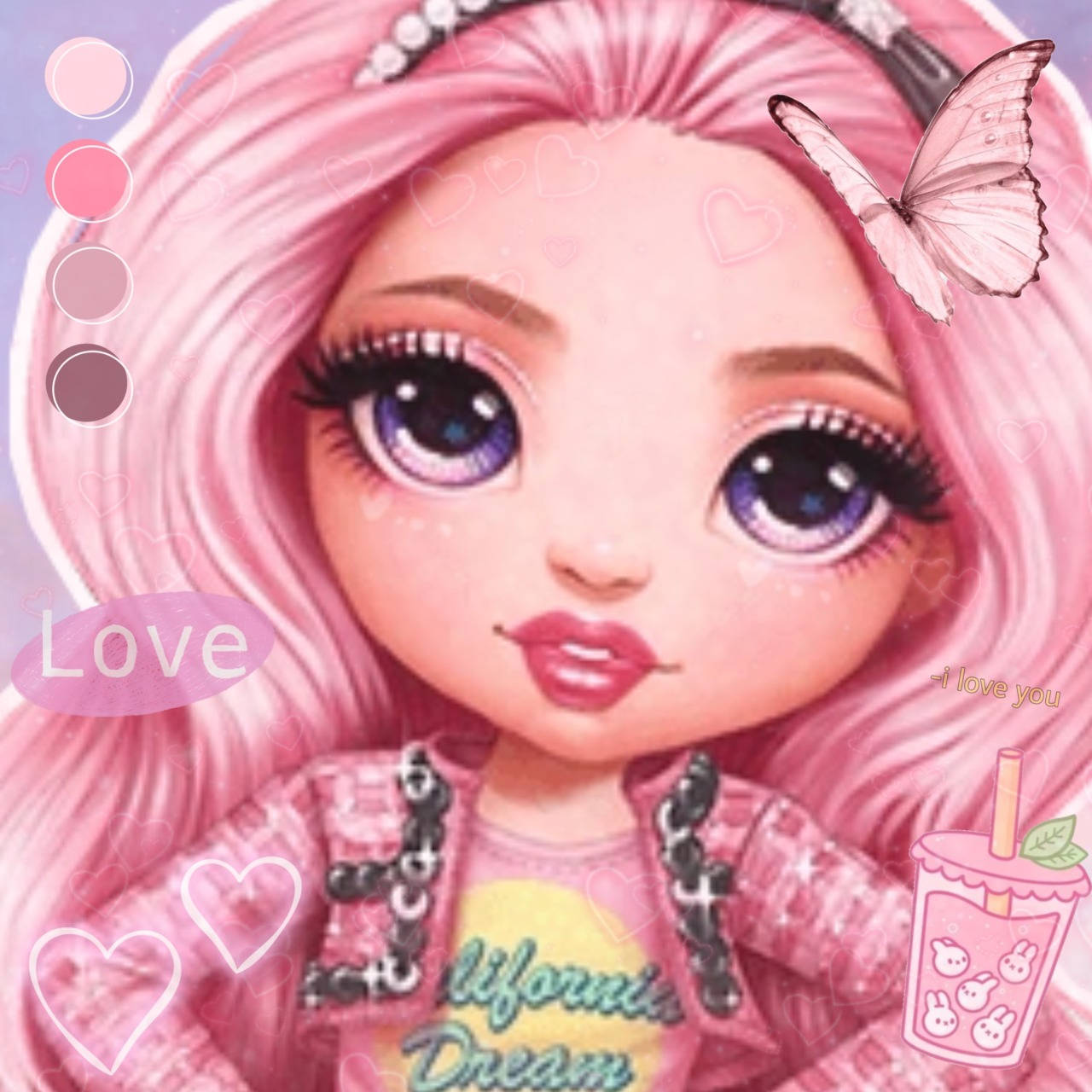 Dollify, anime girl, pink hair, HD Desktop Wallpaper