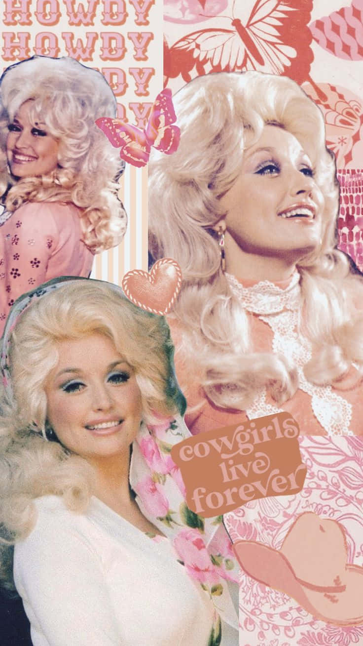 Dolly Parton, vibrant pink, butterflies, HD Phone Wallpaper