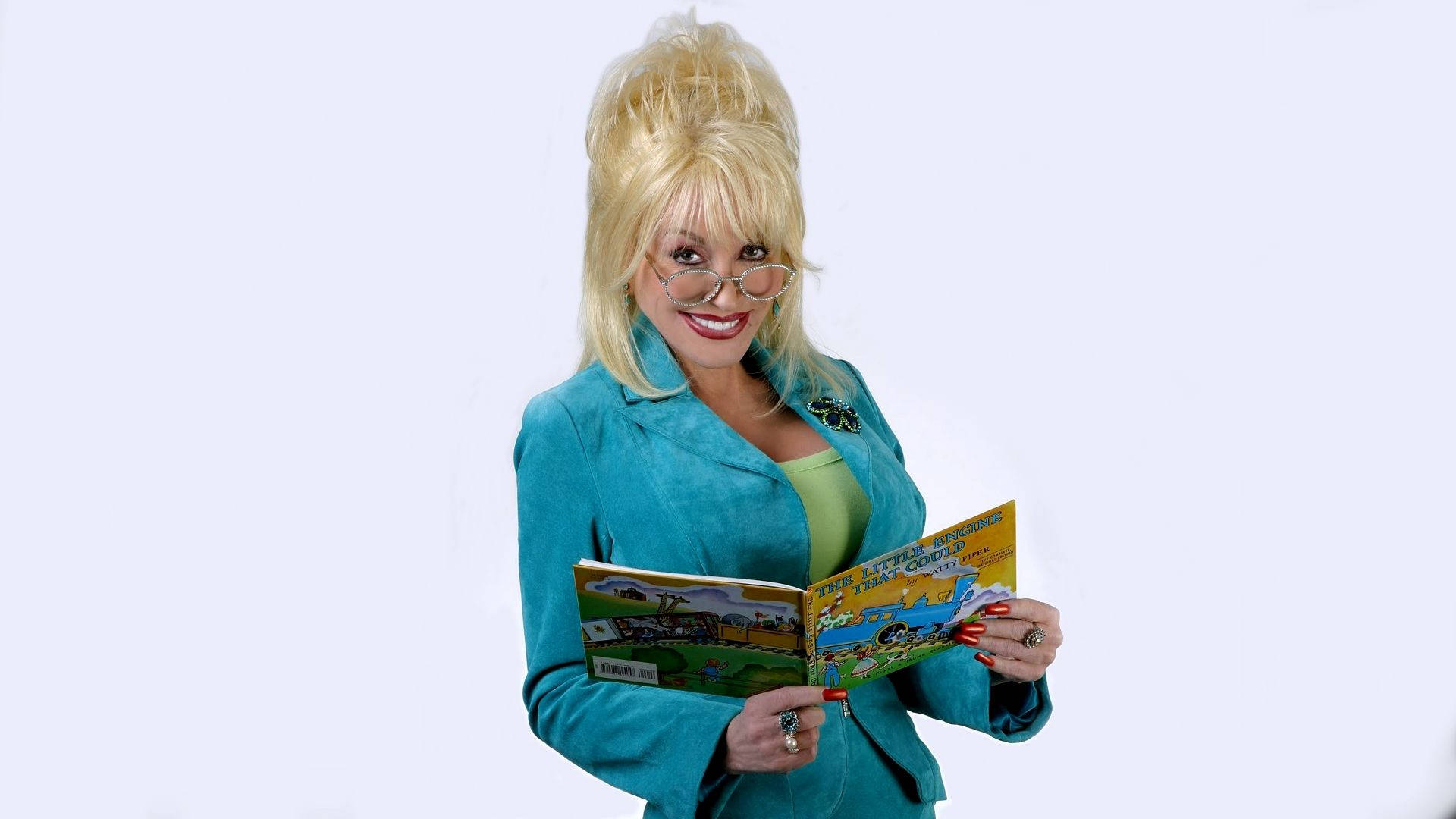 Dolly Parton, children's book, white background, Full HD Desktop Wallpaper