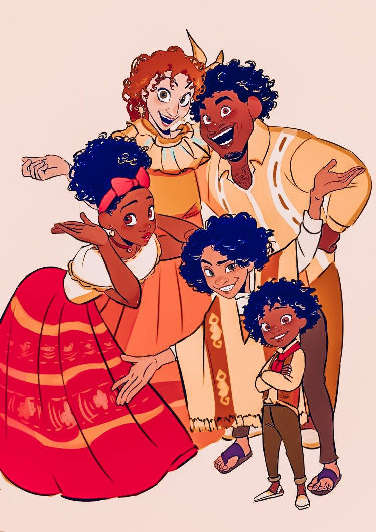 Dolores Madrigal, family photo, curly hair, SD Phone Wallpaper
