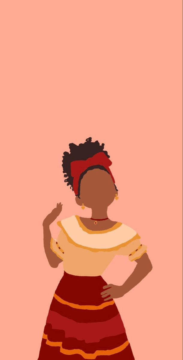 Dolores Madrigal, traditional attire, red headwrap, SD Phone Wallpaper