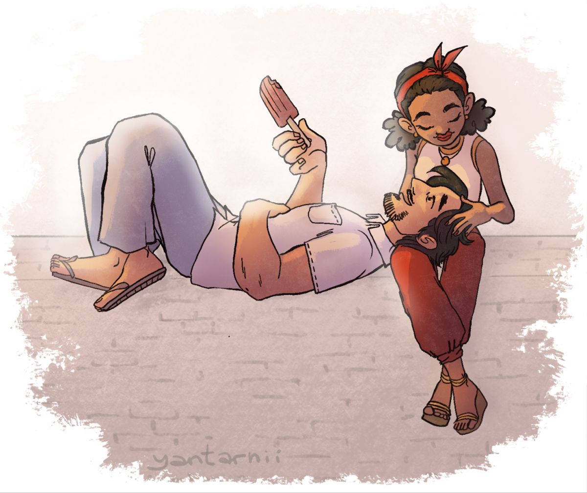 Dolores Madrigal, her lover, cartoon couple, SD Desktop Wallpaper
