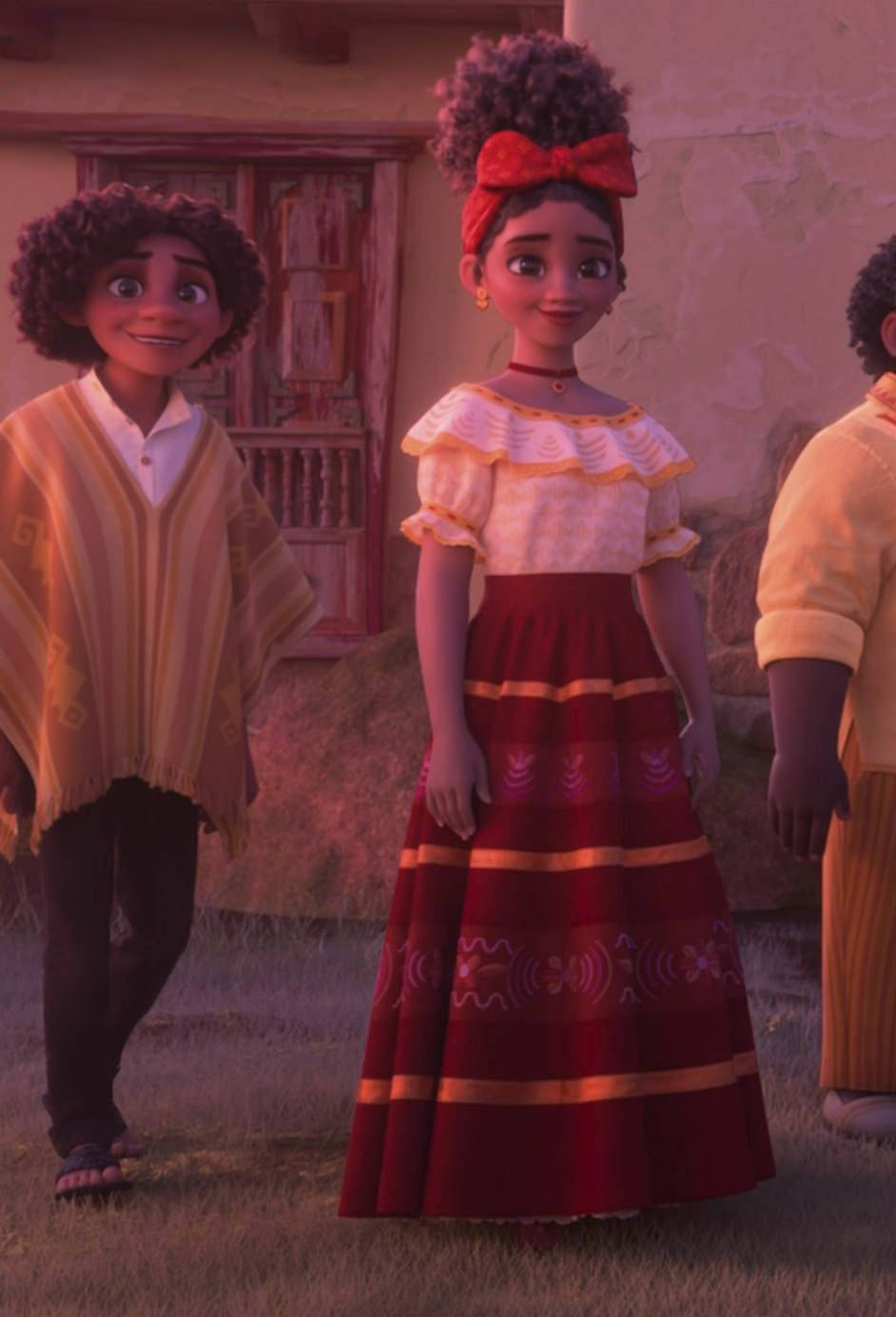 Dolores Madrigal, golden hour, traditional Mexican attire, HD Phone Wallpaper