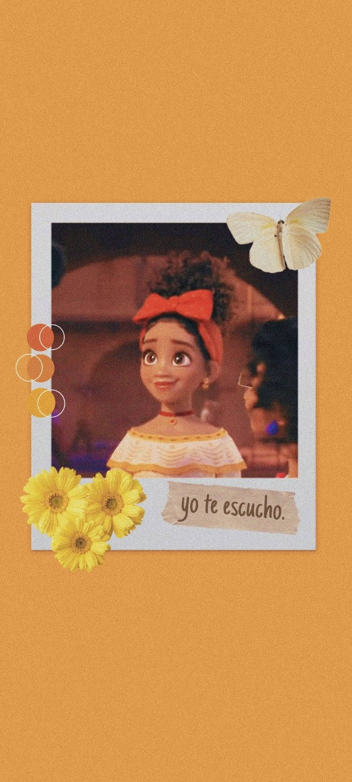 Dolores Madrigal, Polaroid-style photo, red bow, HD Phone Wallpaper