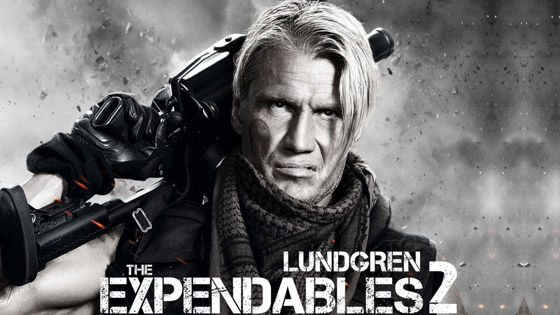 Dolph Lundgren, black and white portrait, muscular action hero, Full HD Desktop Wallpaper