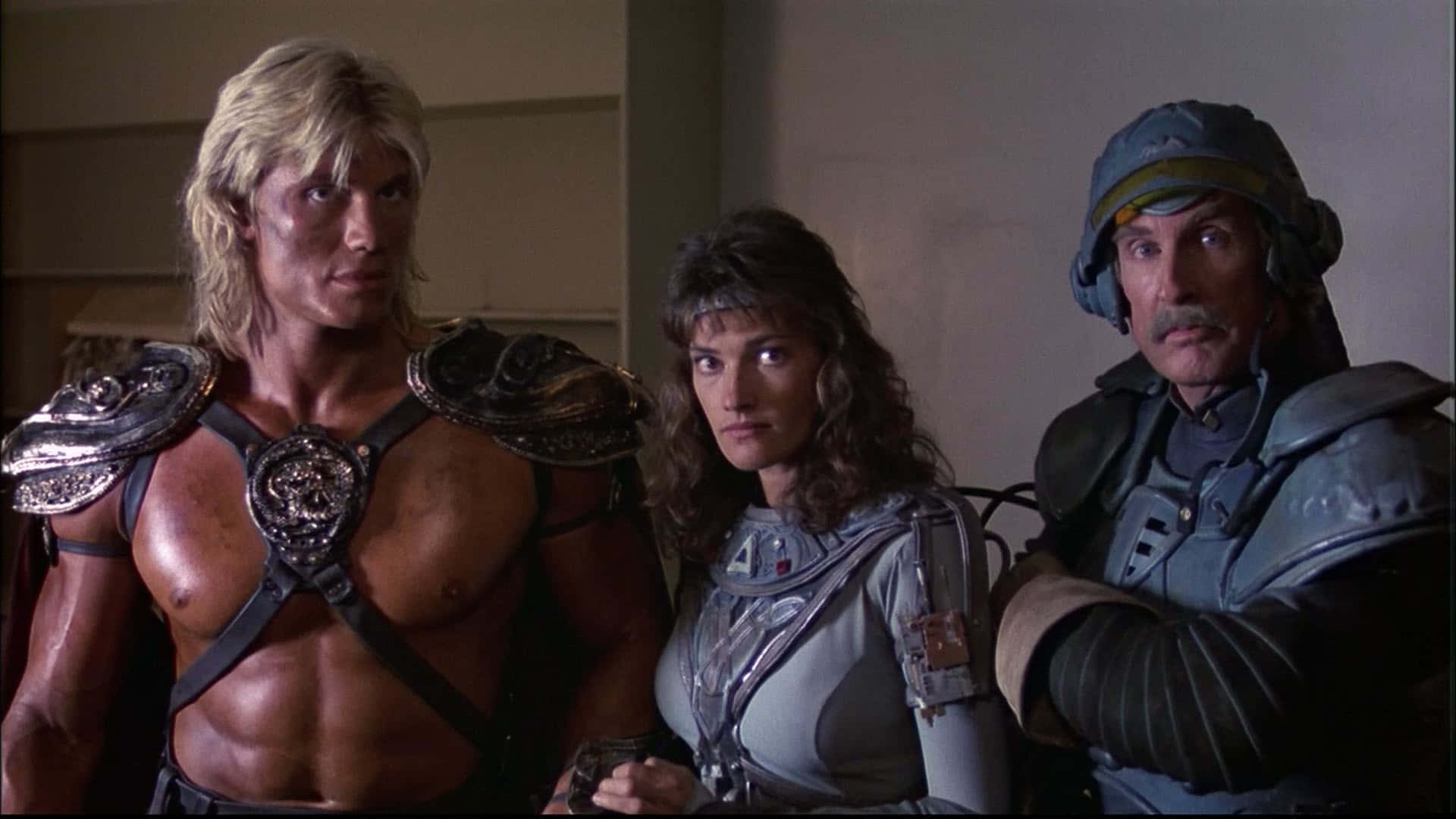 Dolph Lundgren, futuristic gear, dimly lit room, Full HD Desktop Wallpaper