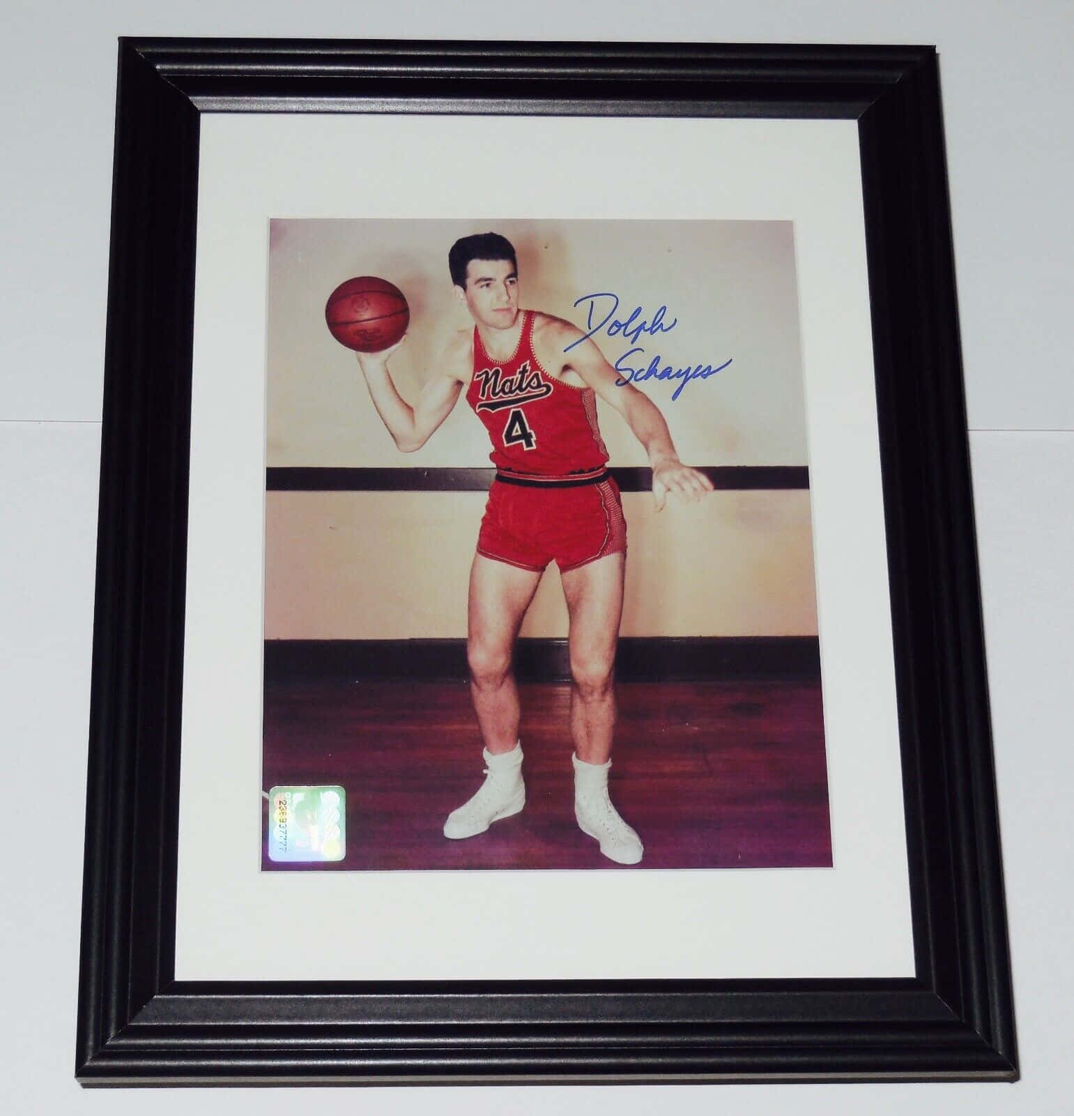 Dolph Schayes, red 'Nats' jersey, number 4, HD Phone Wallpaper